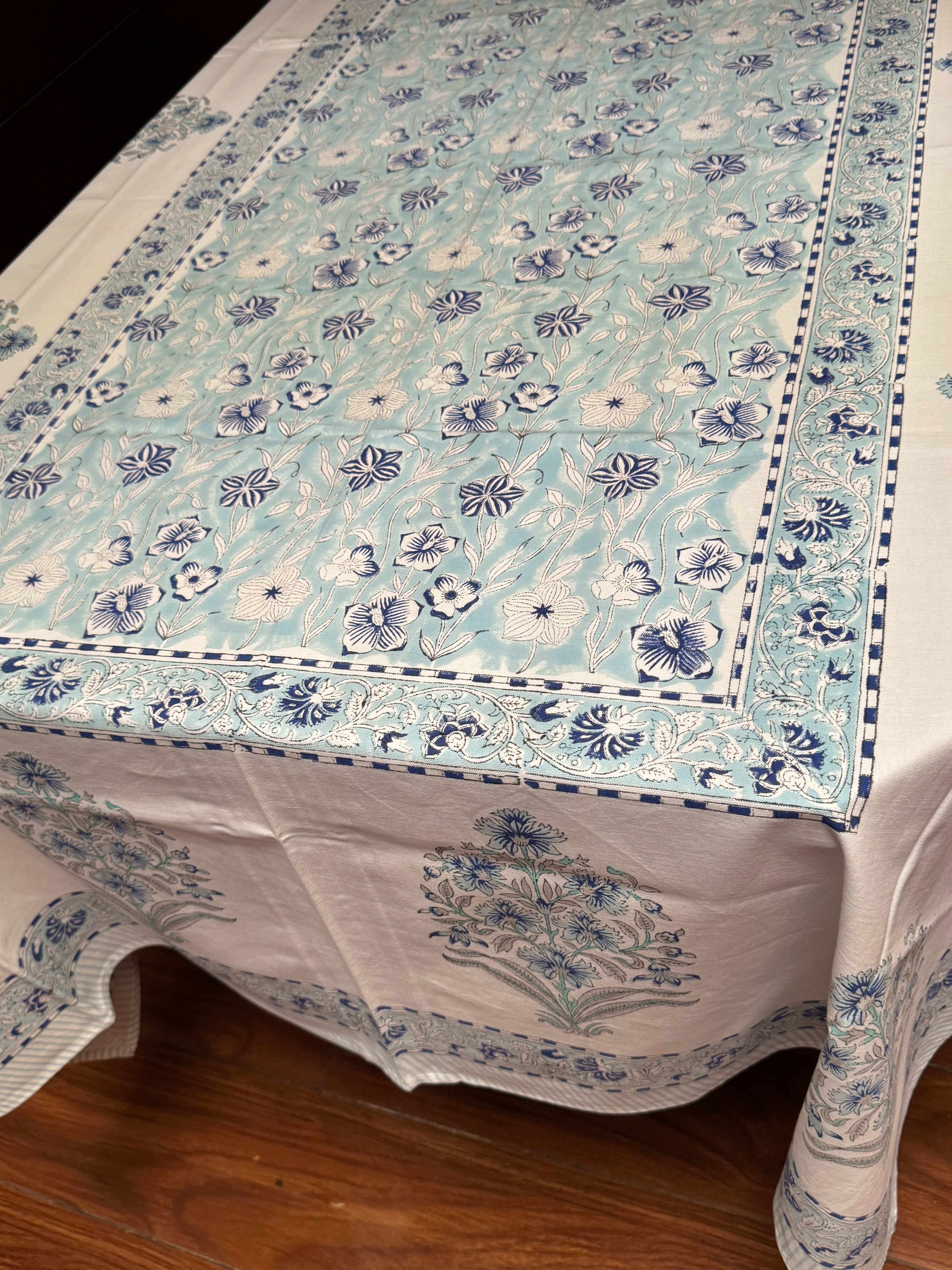 EIGHT SEATER HANDBLOCK PRINTED SEATER TABLECLOTH