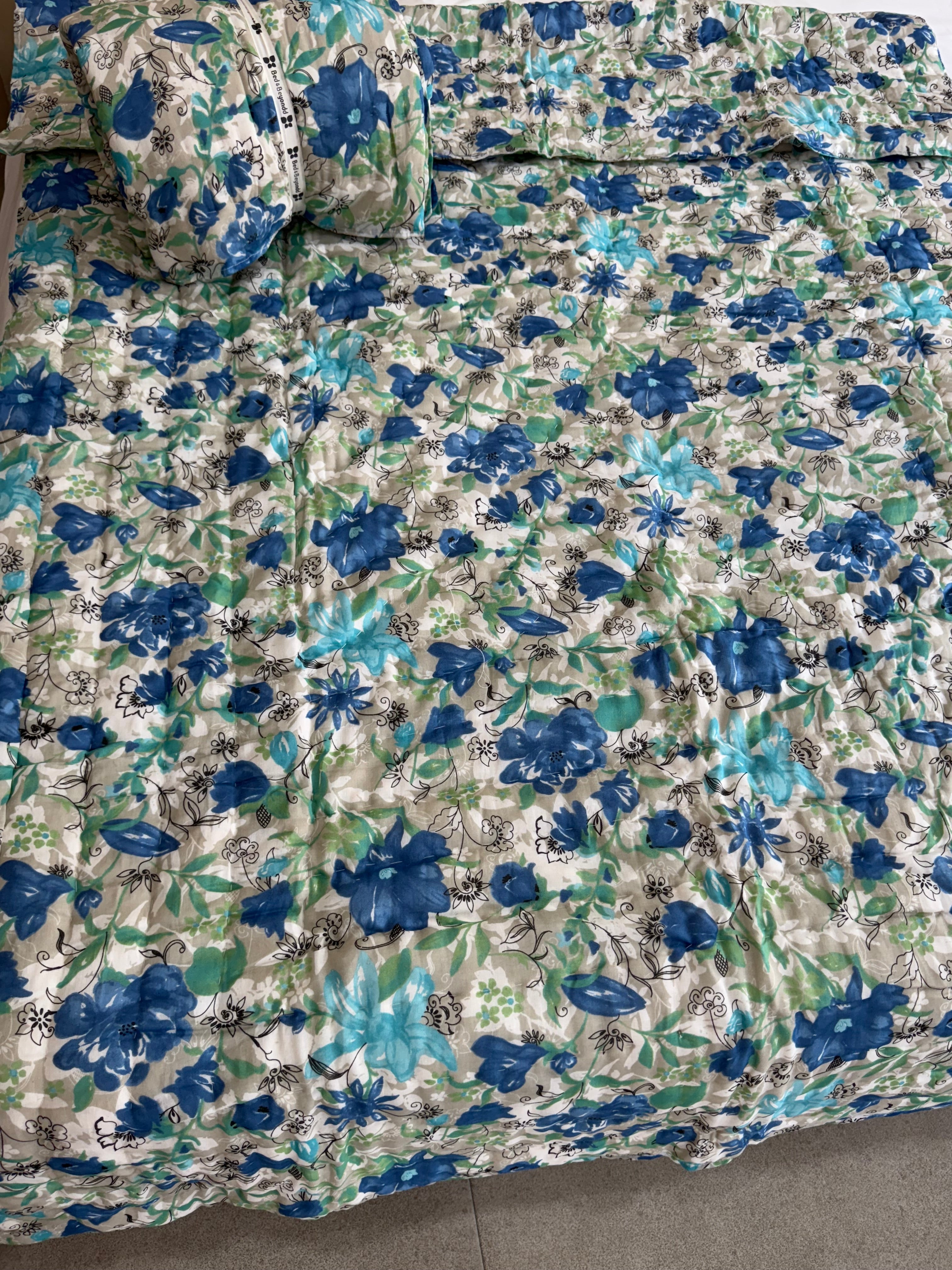 FLORAL SYMPHONY SINGLE BED QUILT