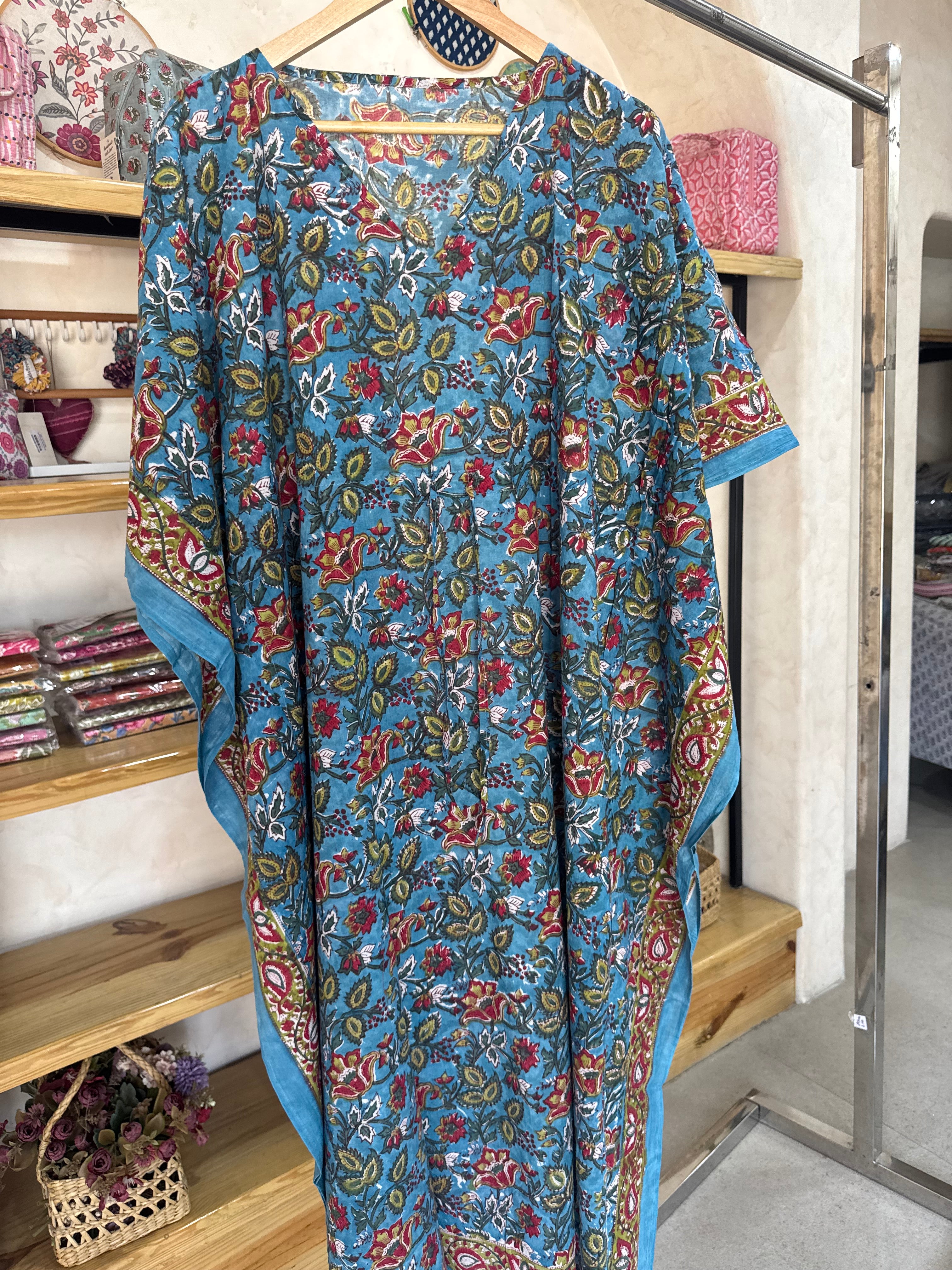 HANDBLOCK PRINTED LONG KAFTAN