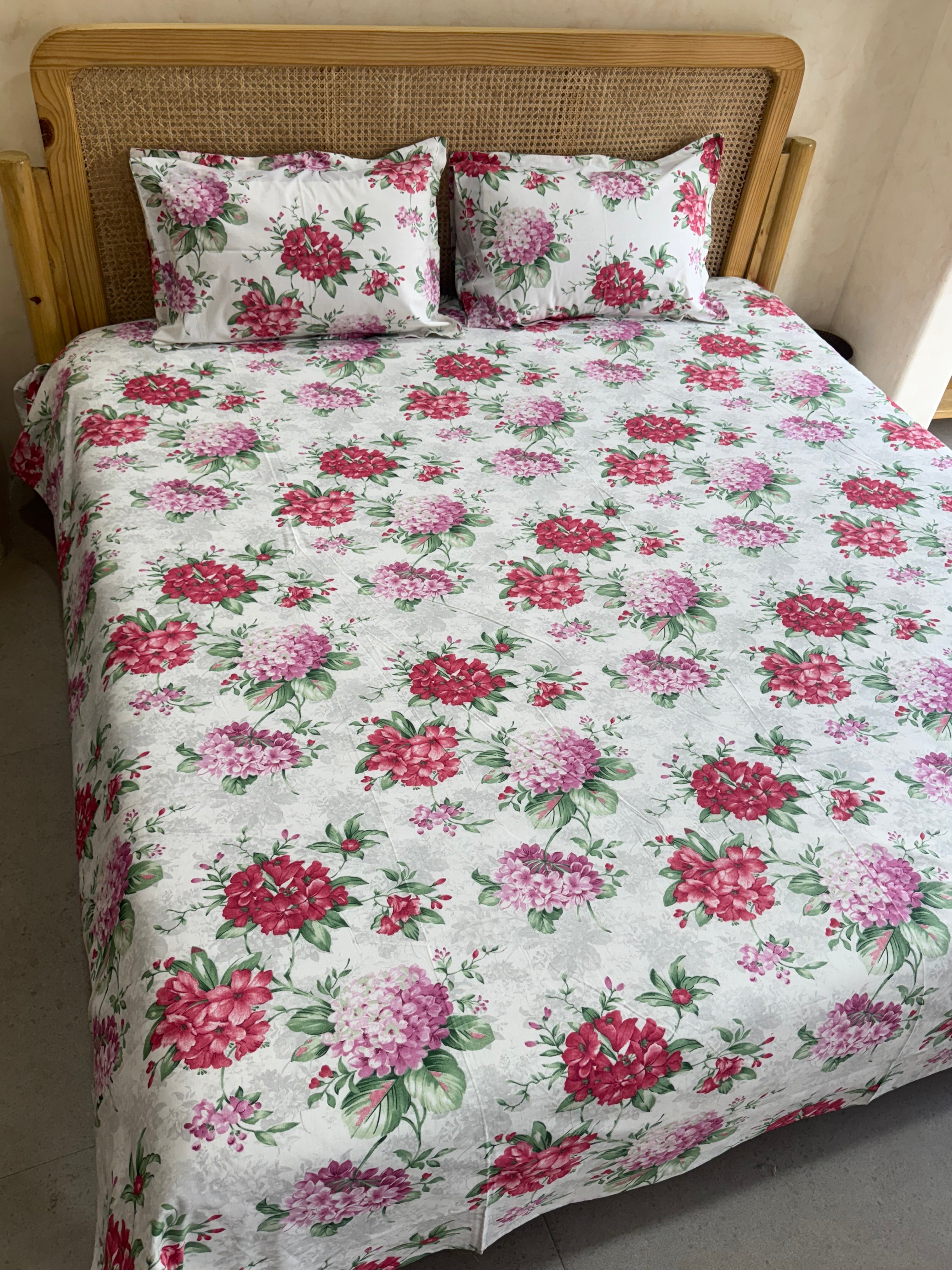 RANGMAHAL PURE COTTON BEDSHEET WITH TWO PILLOW CASES