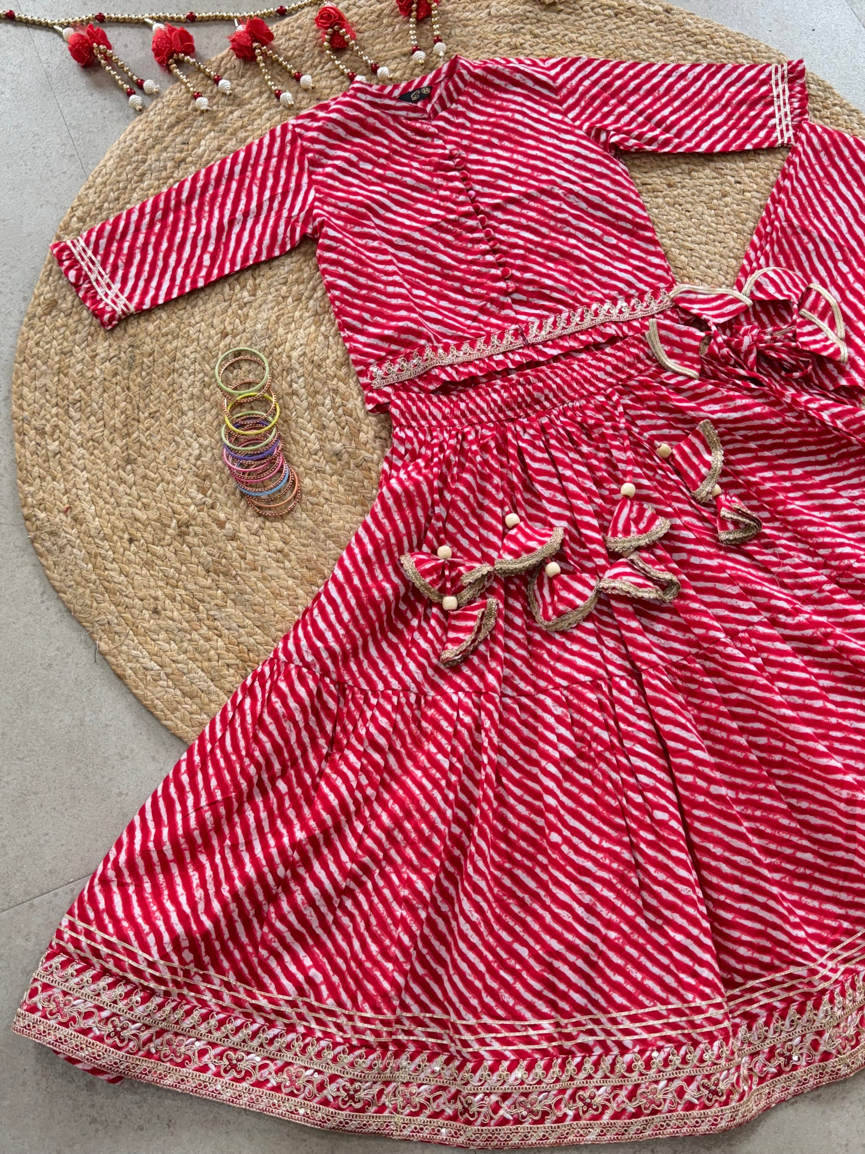 LEHENGA CHOLI DUPATTA SET ( 5 to 11 years)