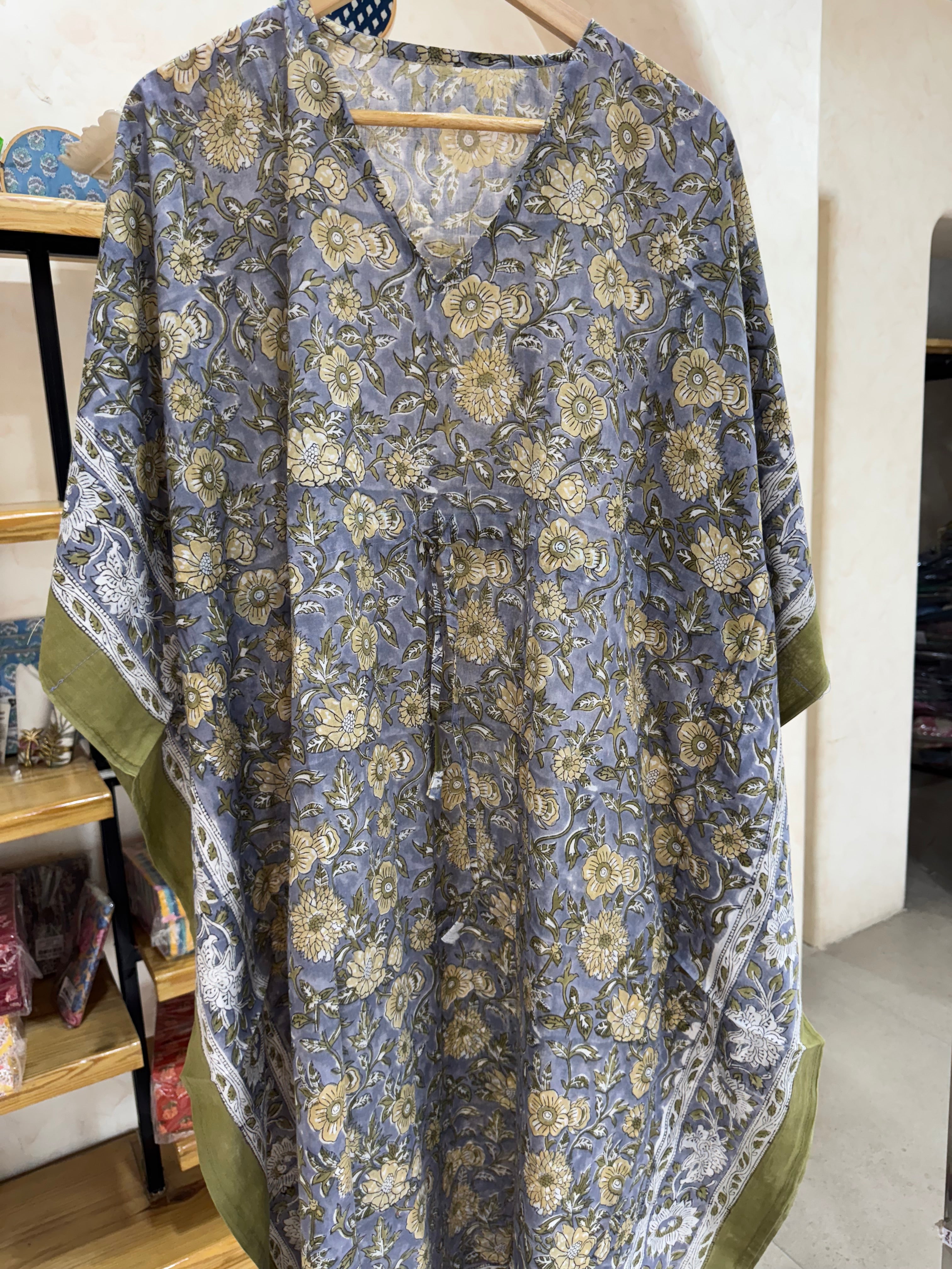 HANDBLOCK PRINTED LONG KAFTAN