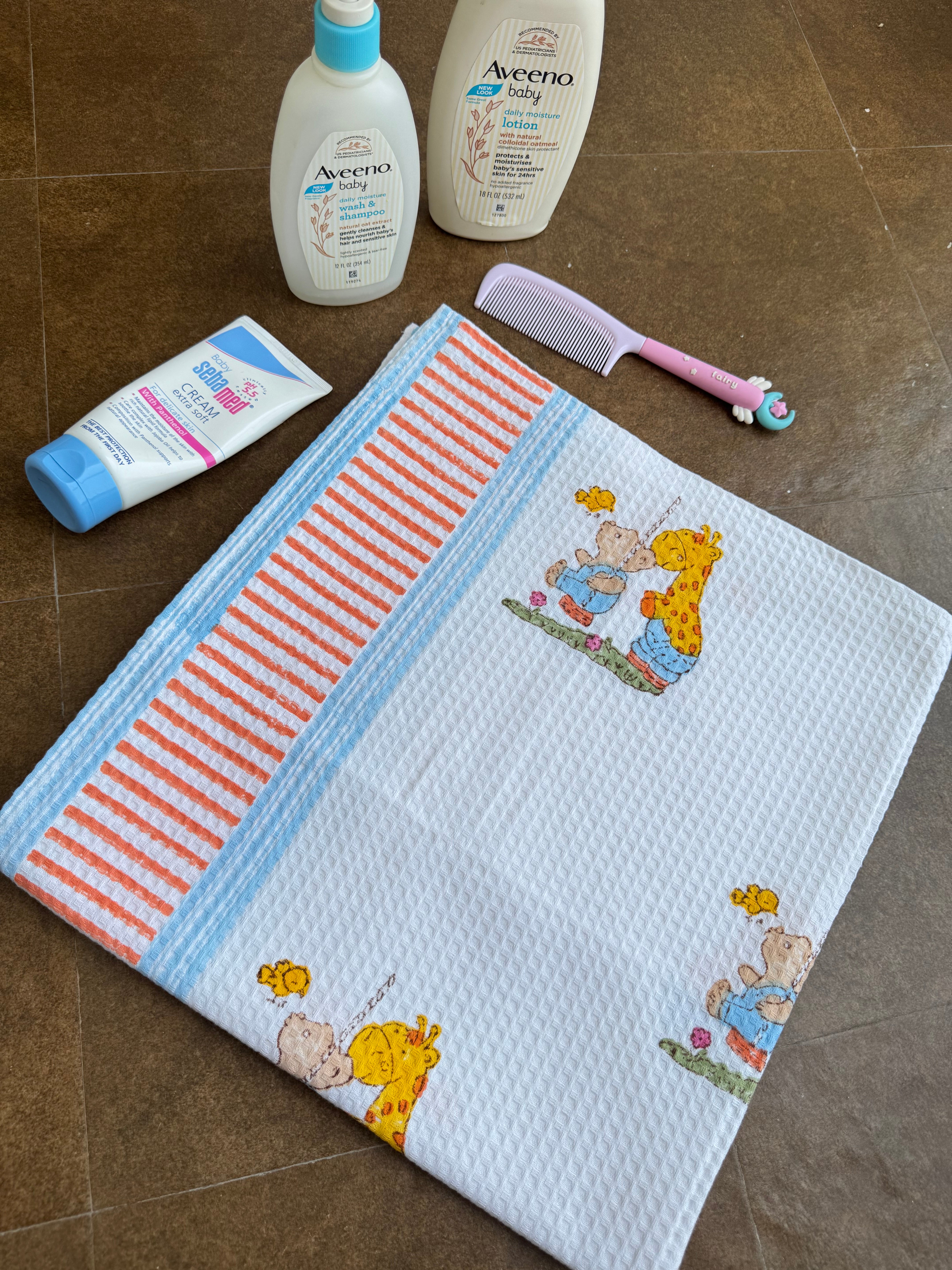 HAND BLOCK PRINTED KIDS BATH TOWEL