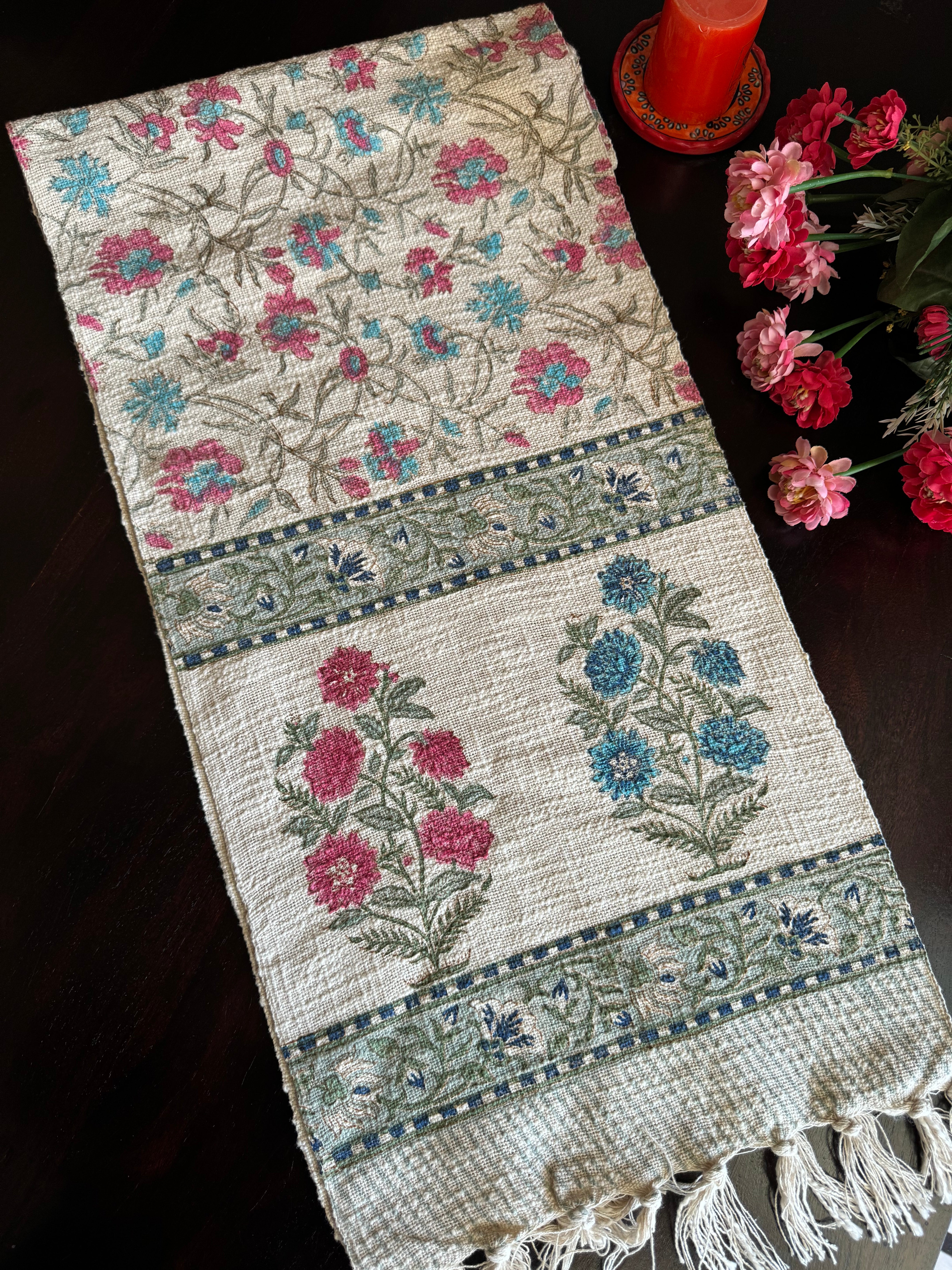 HAND BLOCK PRINTED TABLE RUNNER