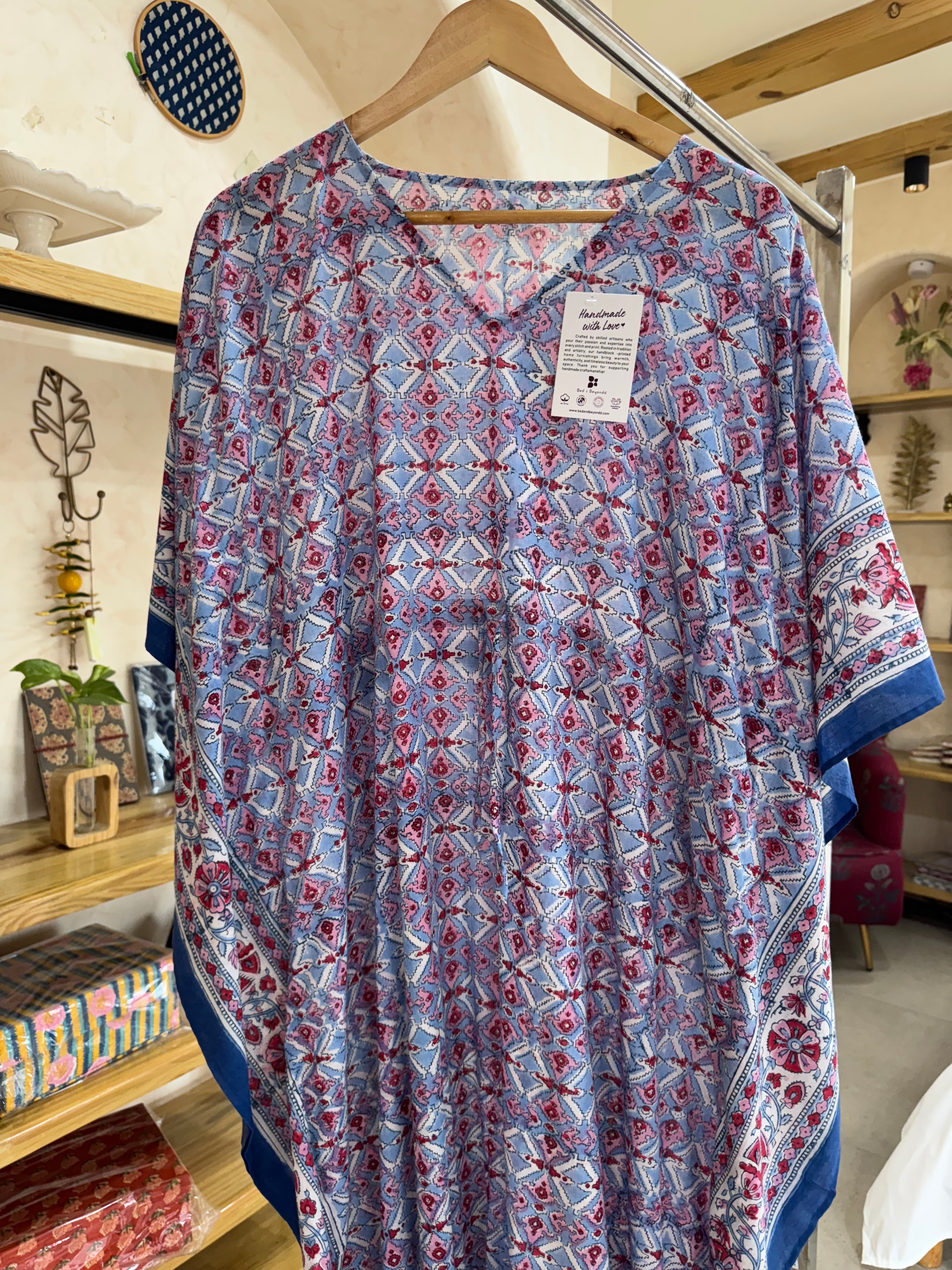 HANDBLOCK PRINTED LONG KAFTAN