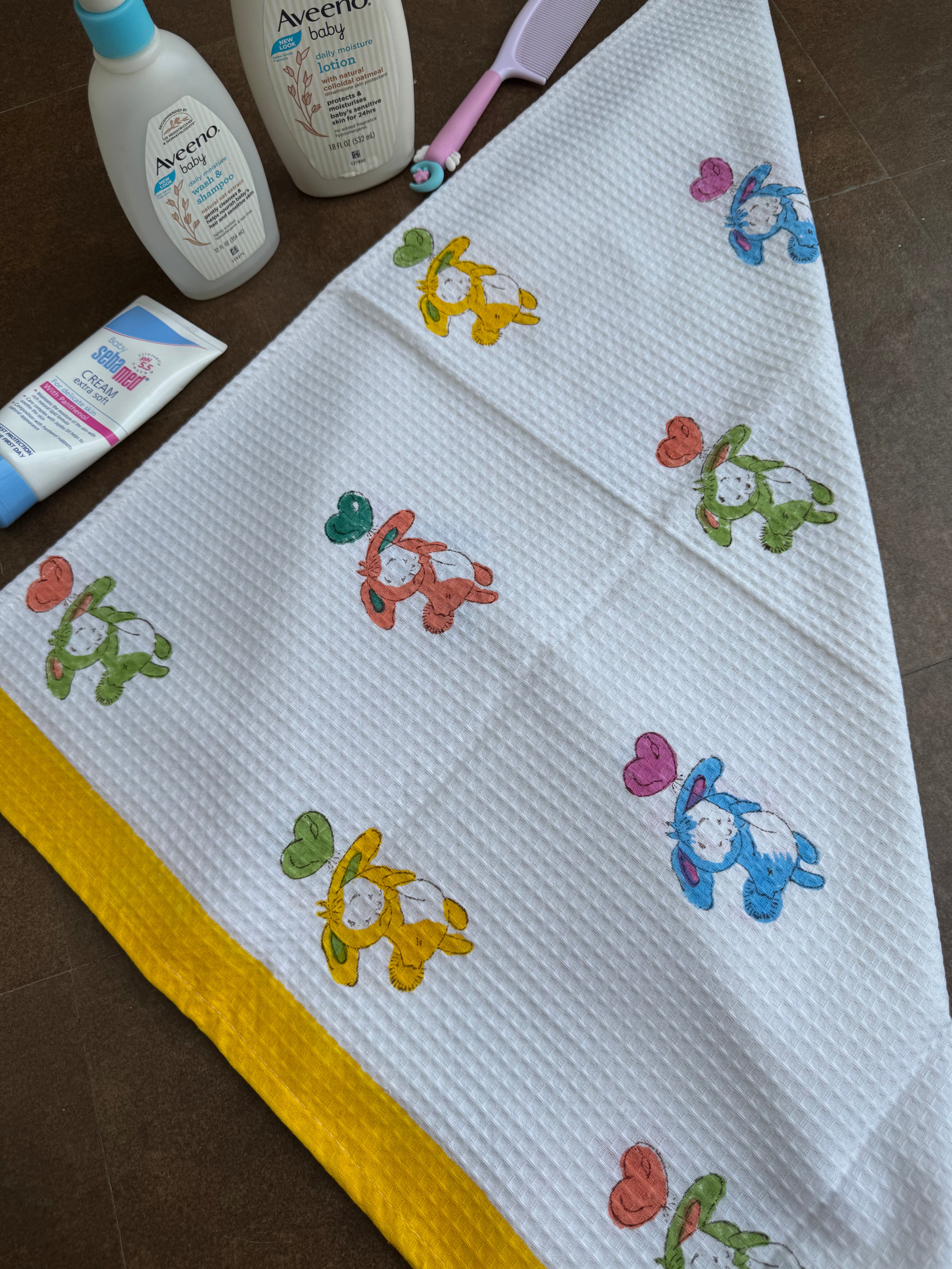 HAND BLOCK PRINTED KIDS BATH TOWEL