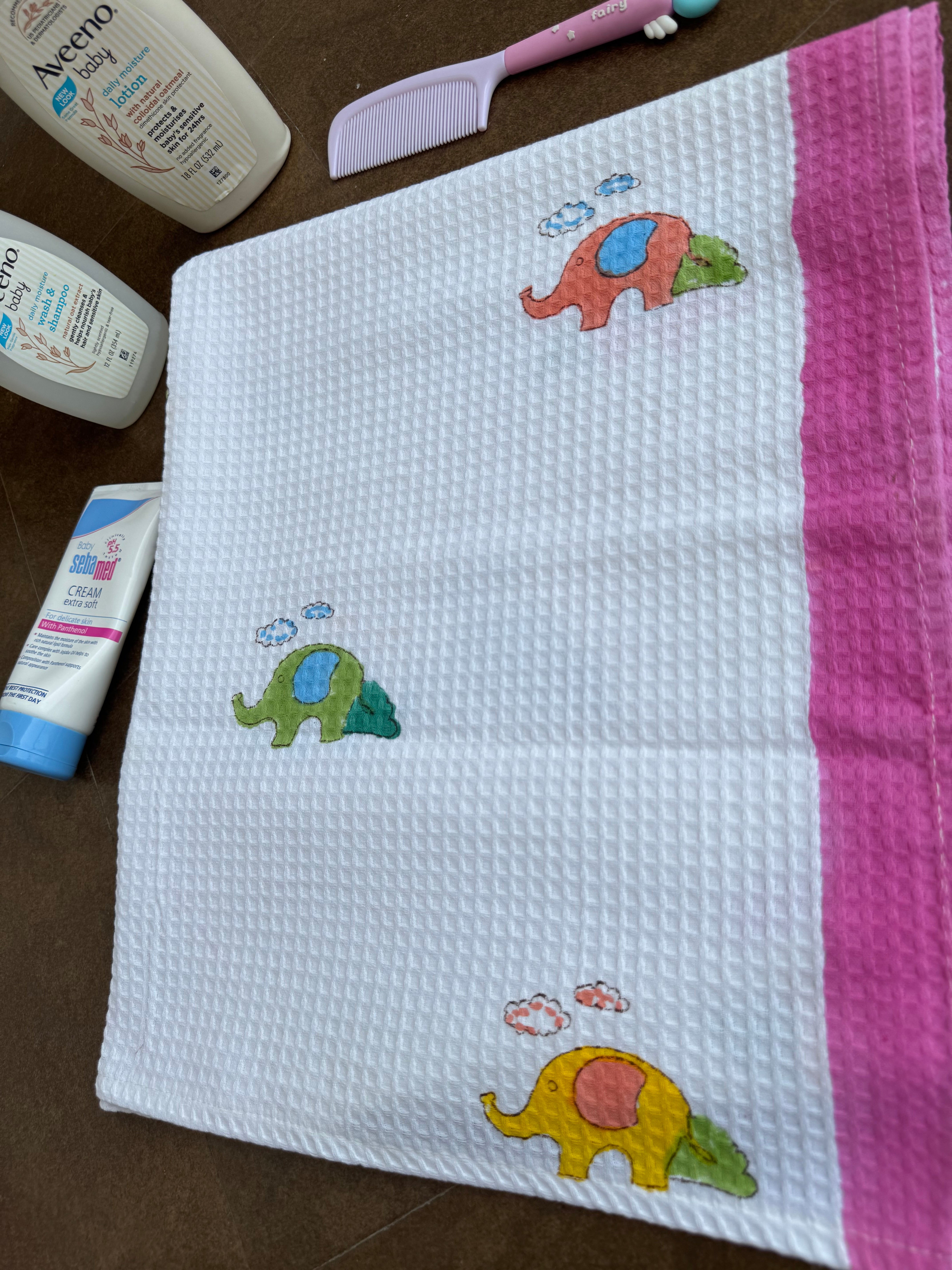 HAND BLOCK PRINTED KIDS BATH TOWEL