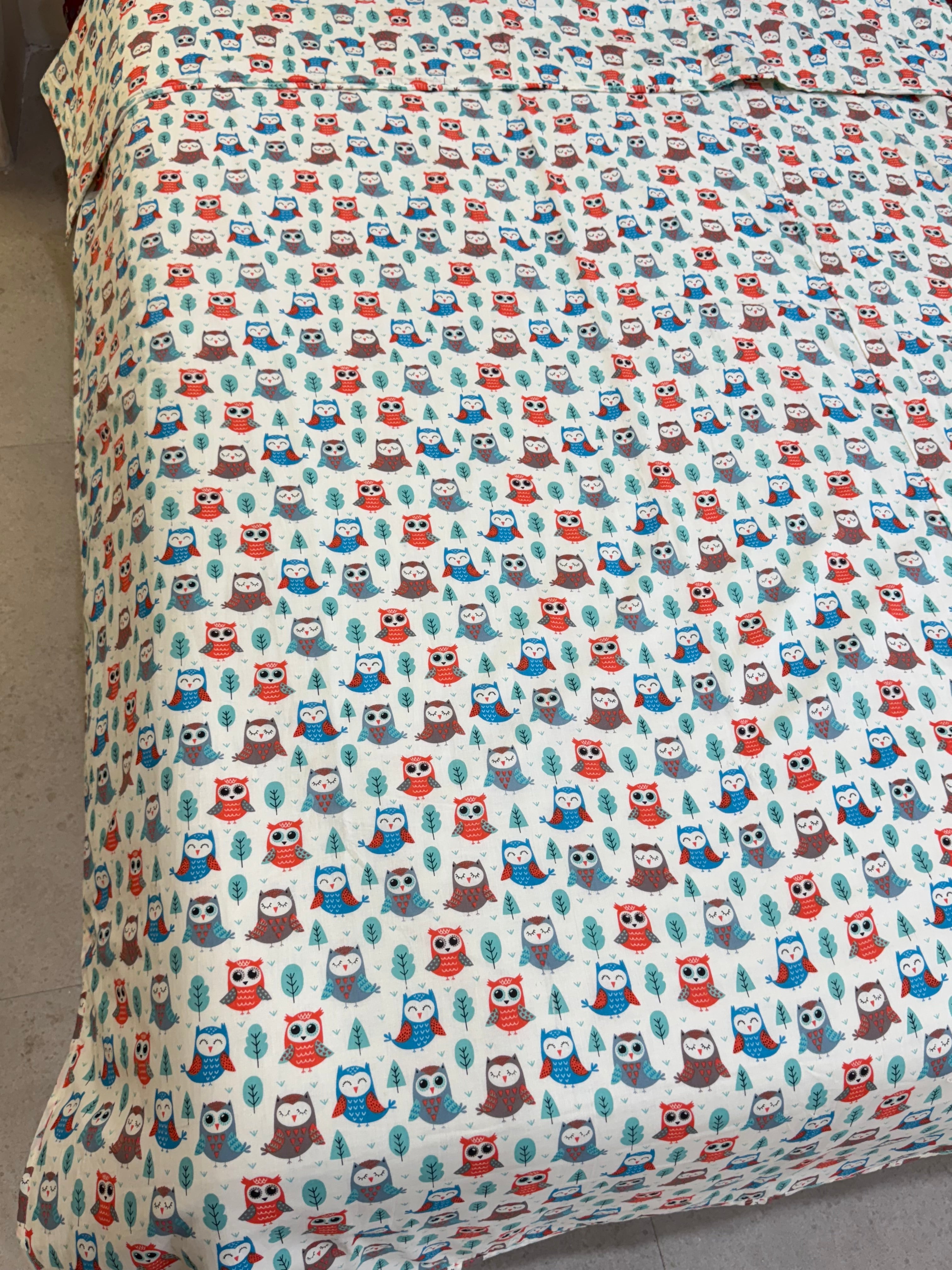 REVERSIBLE MULMUL DOHAR - 60 by 90 Inches