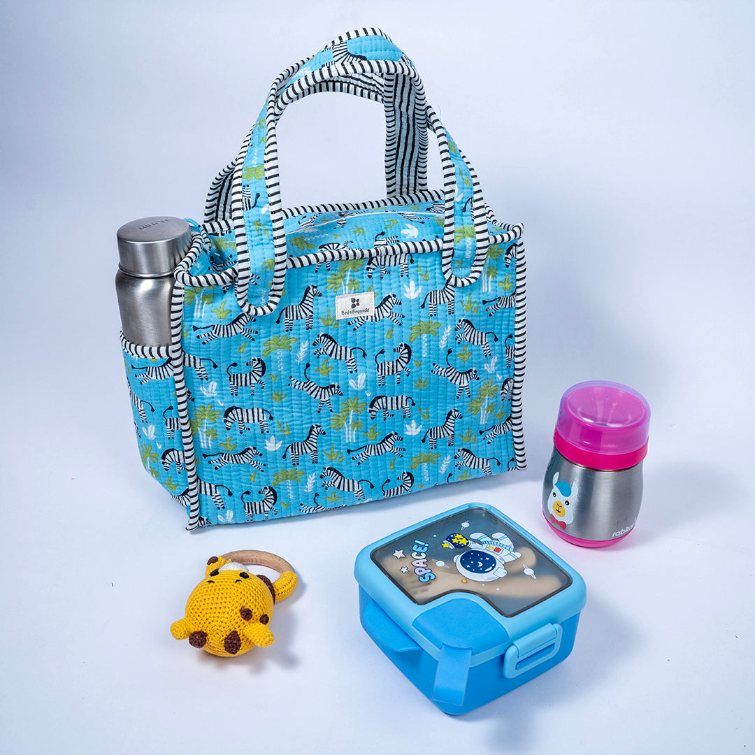 KIDS PRINT MINI TOTE BAG WITH ZIP