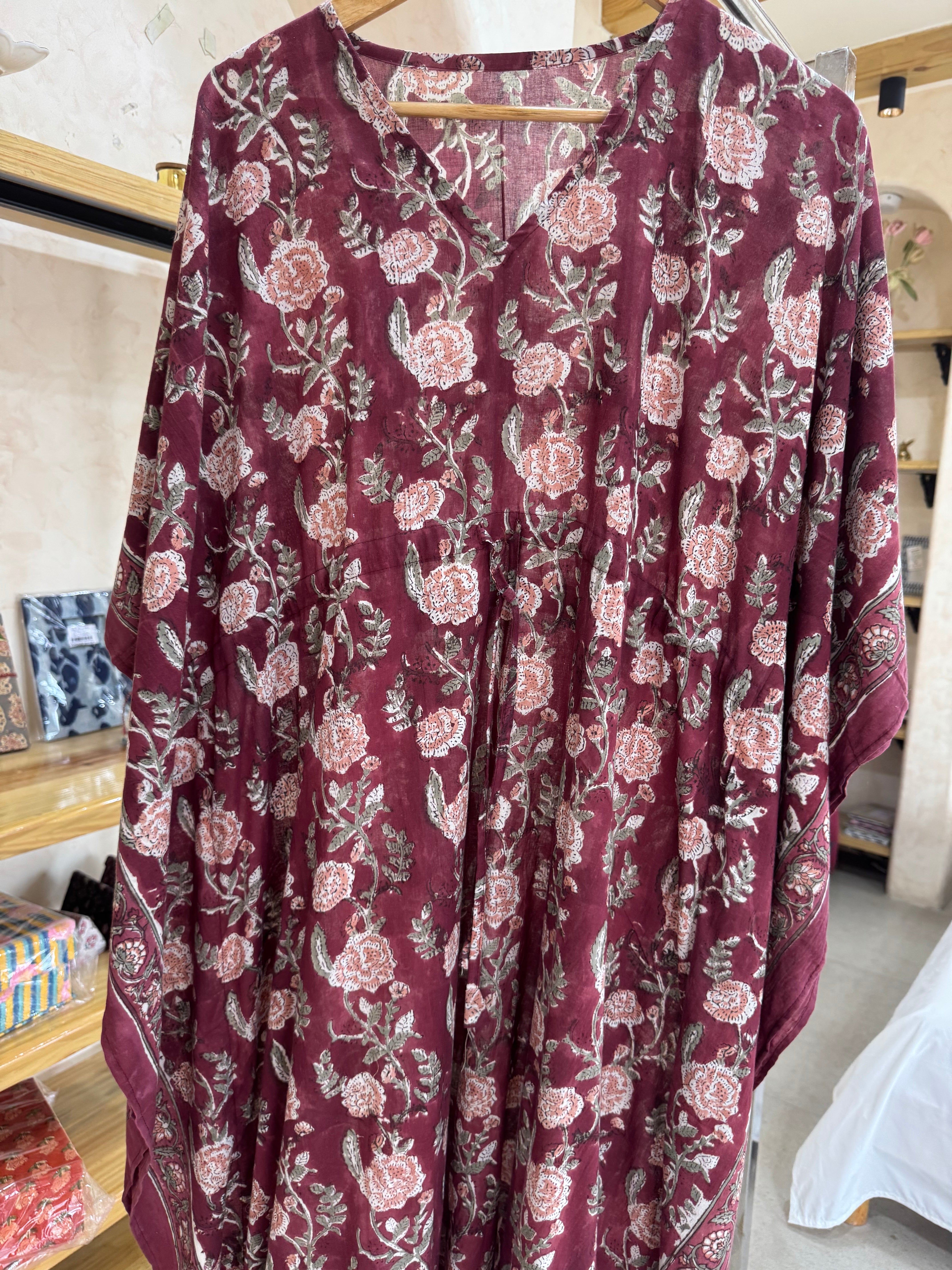 HANDBLOCK PRINTED LONG KAFTAN