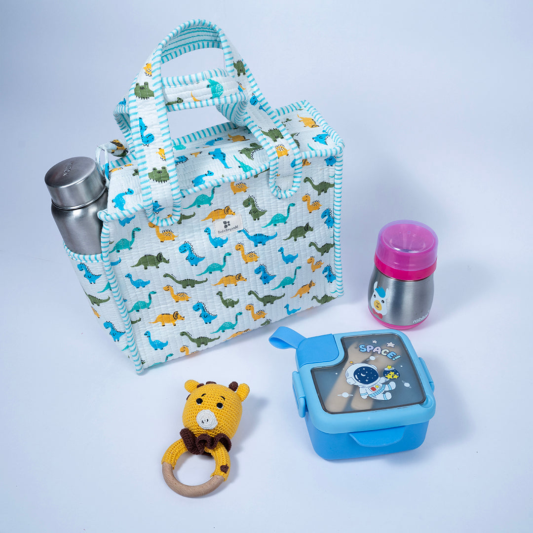 KIDS PRINT MINI TOTE BAG WITH ZIP