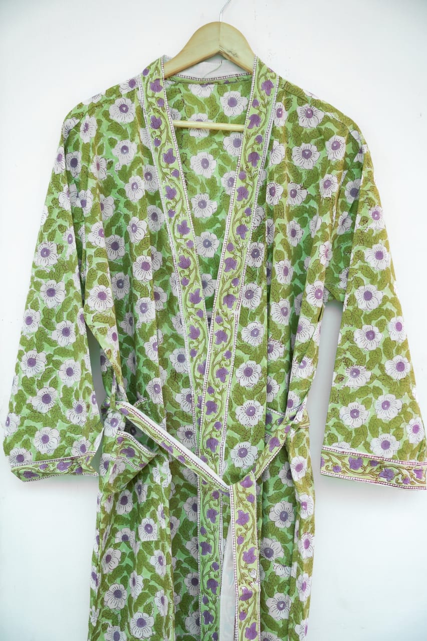 HAND BLOCK PRINTED COTTON KIMONOS