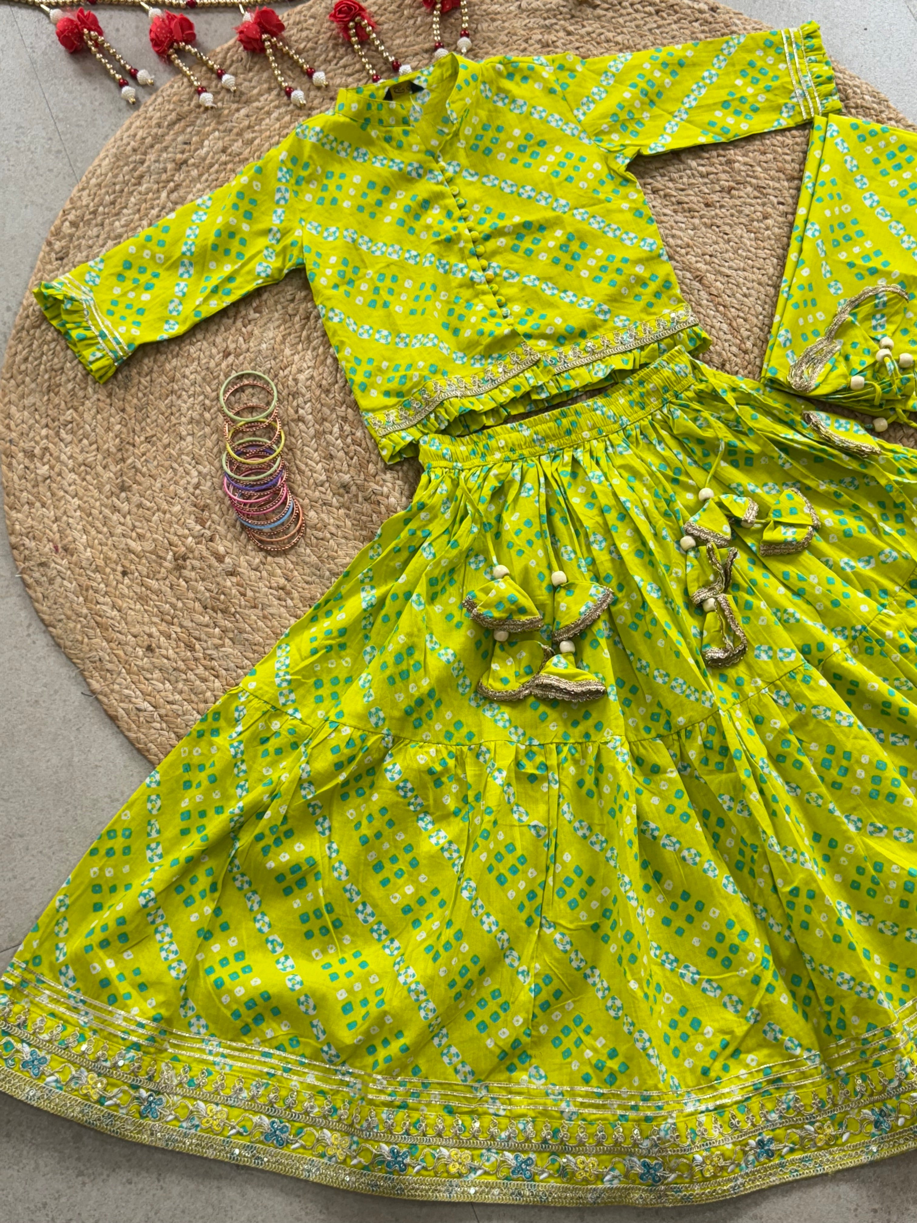LEHENGA CHOLI DUPATTA SET ( 5 to 11 years)