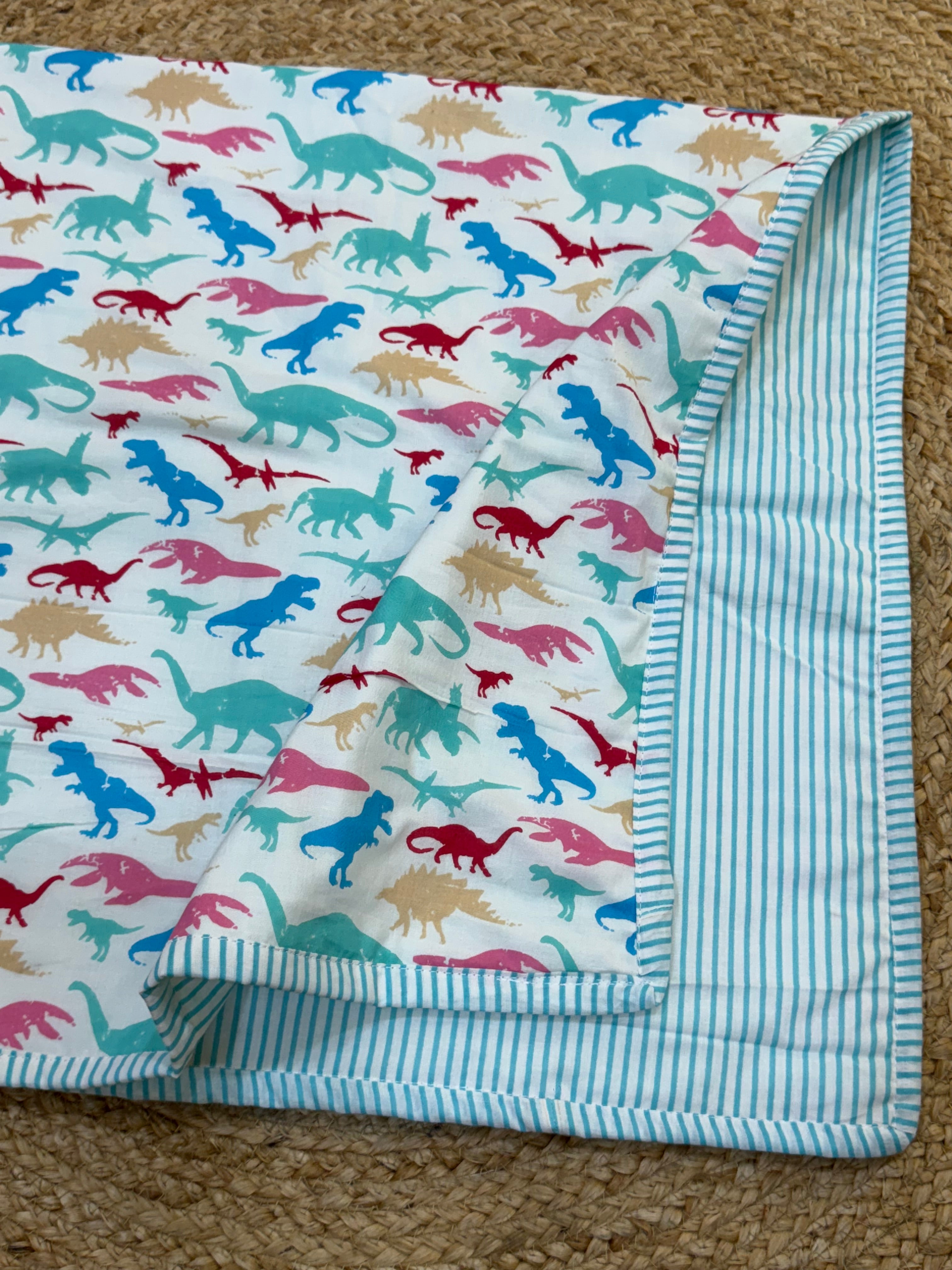 HAND BLOCK BLOCK PRINTED REVERSIBLE MULMUL BABY DOHAR