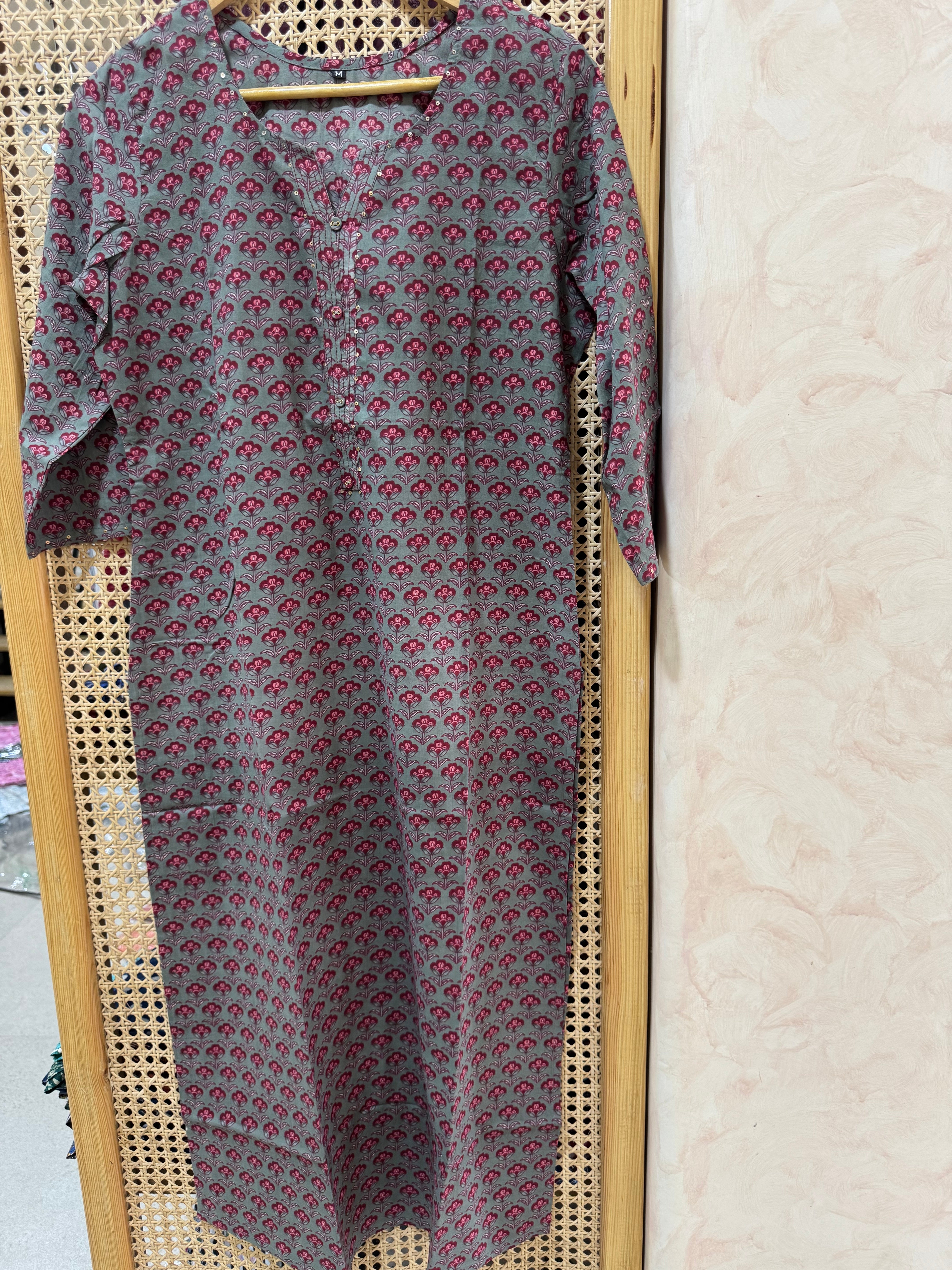 PURE COTTON STRAIGHT KURTA