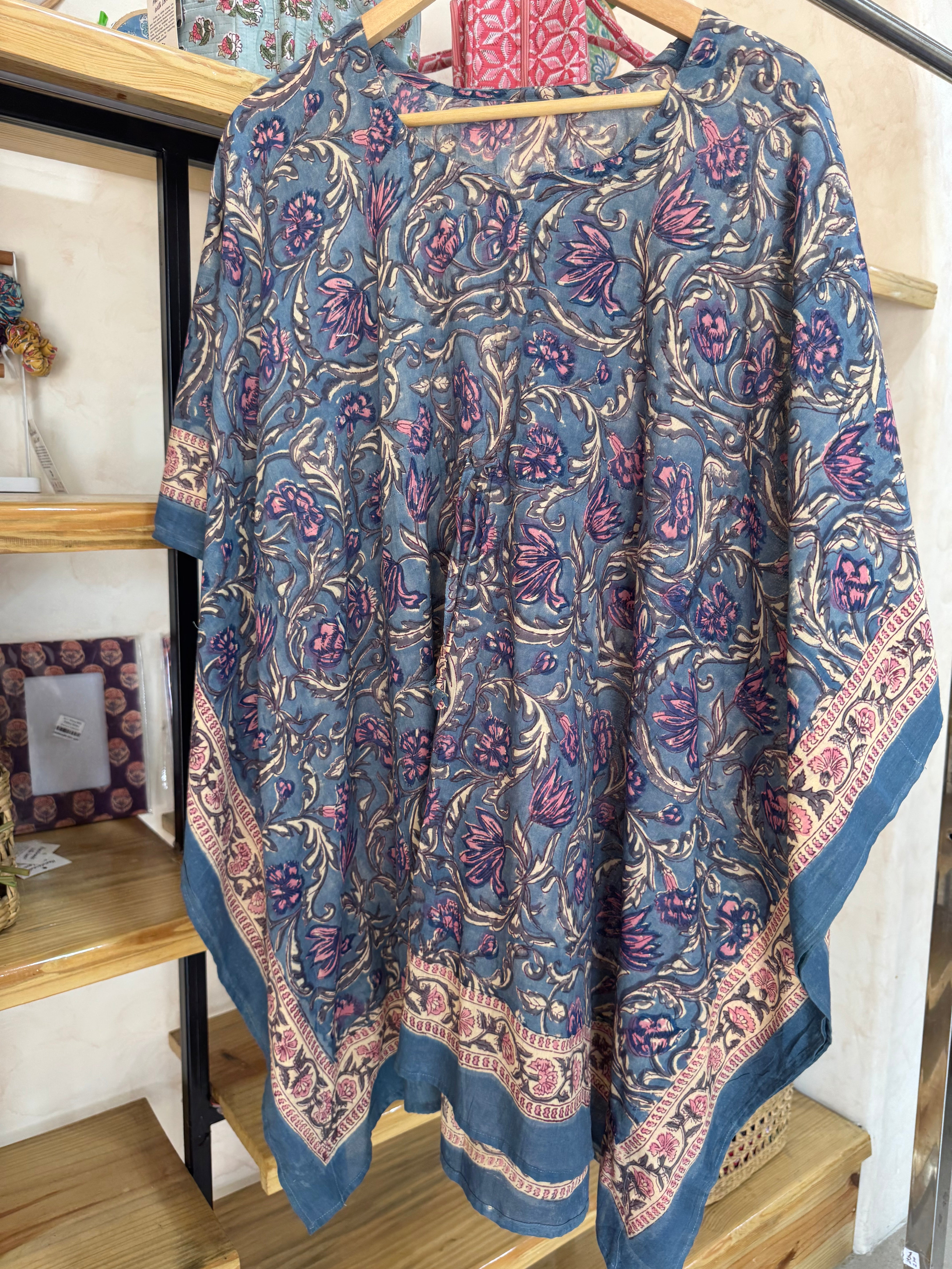 HANDBLOCK PRINTED SHORT KAFTAN
