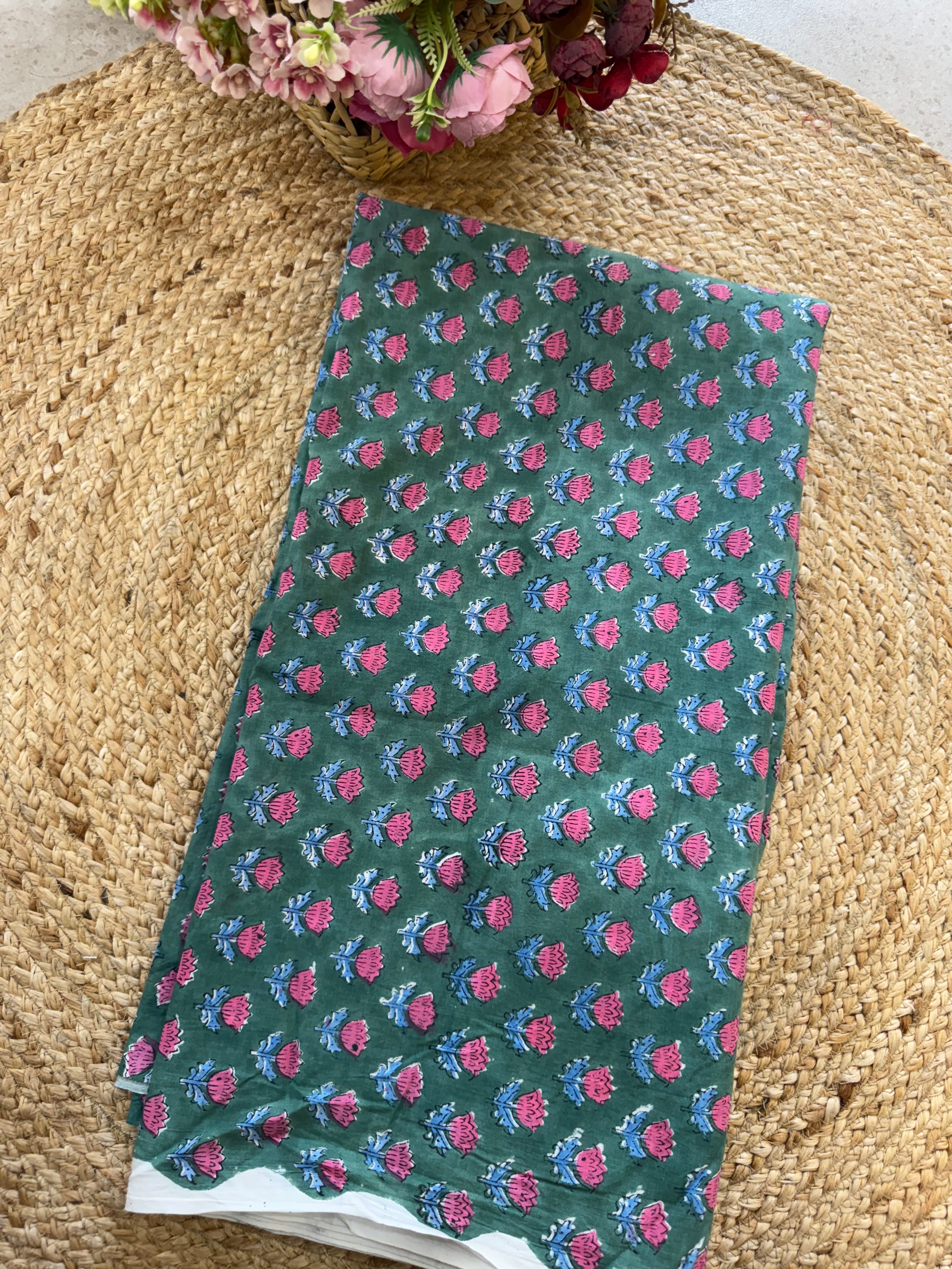 HAND BLOCK PRINTED COTTON FABRIC