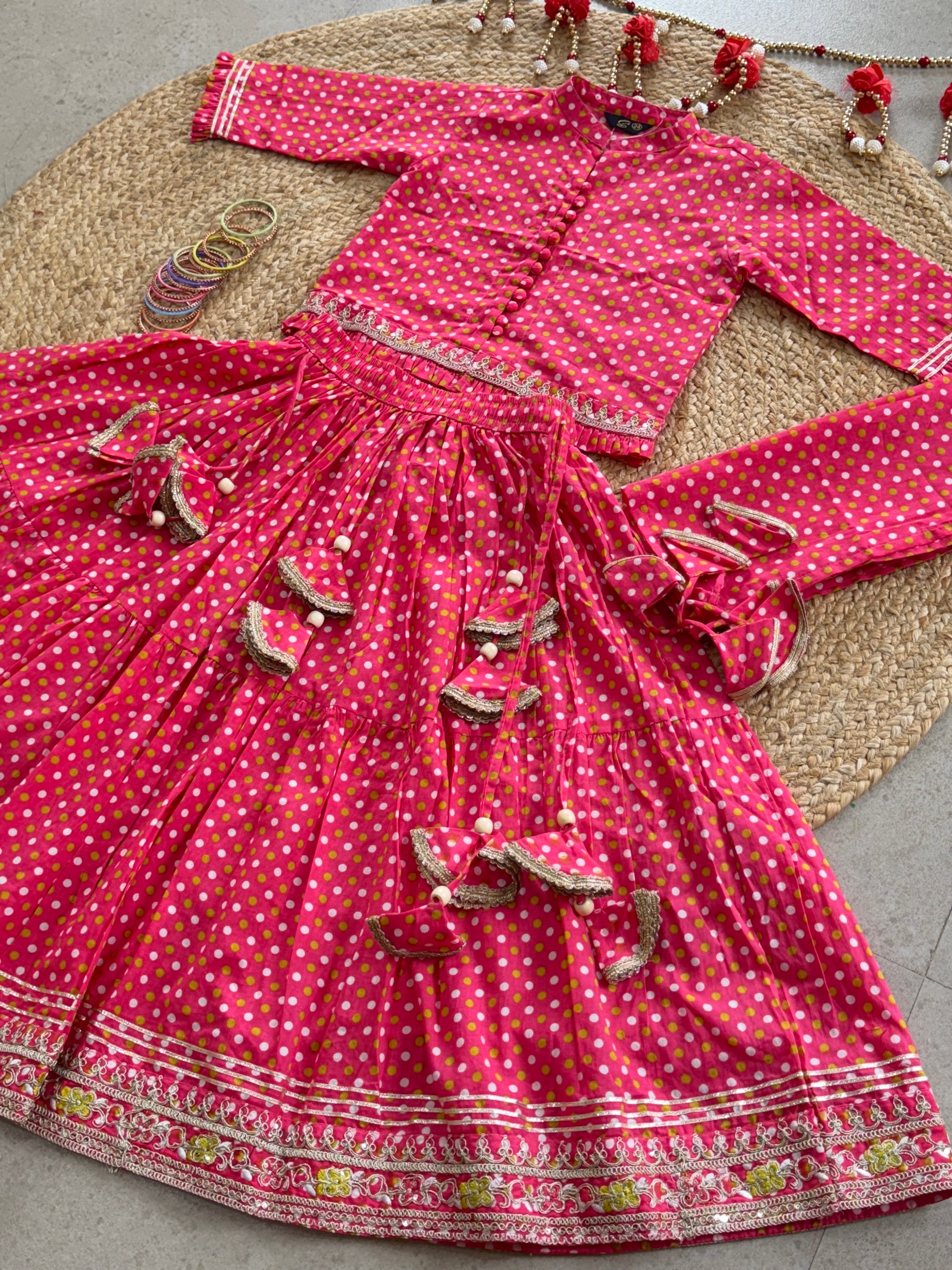 LEHENGA CHOLI DUPATTA SET ( 5 to 11 years)