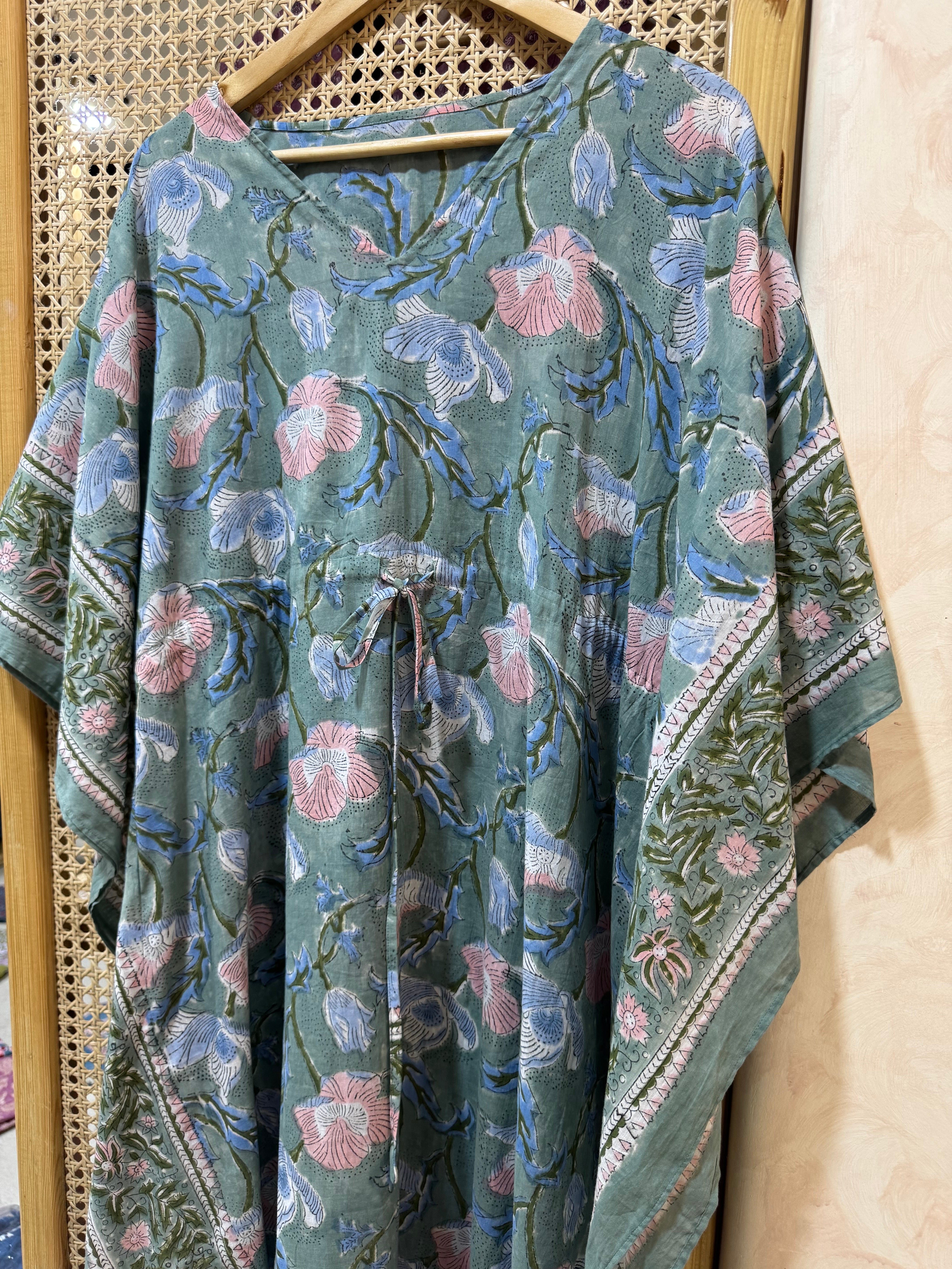 HANDBLOCK PRINTED LONG KAFTAN
