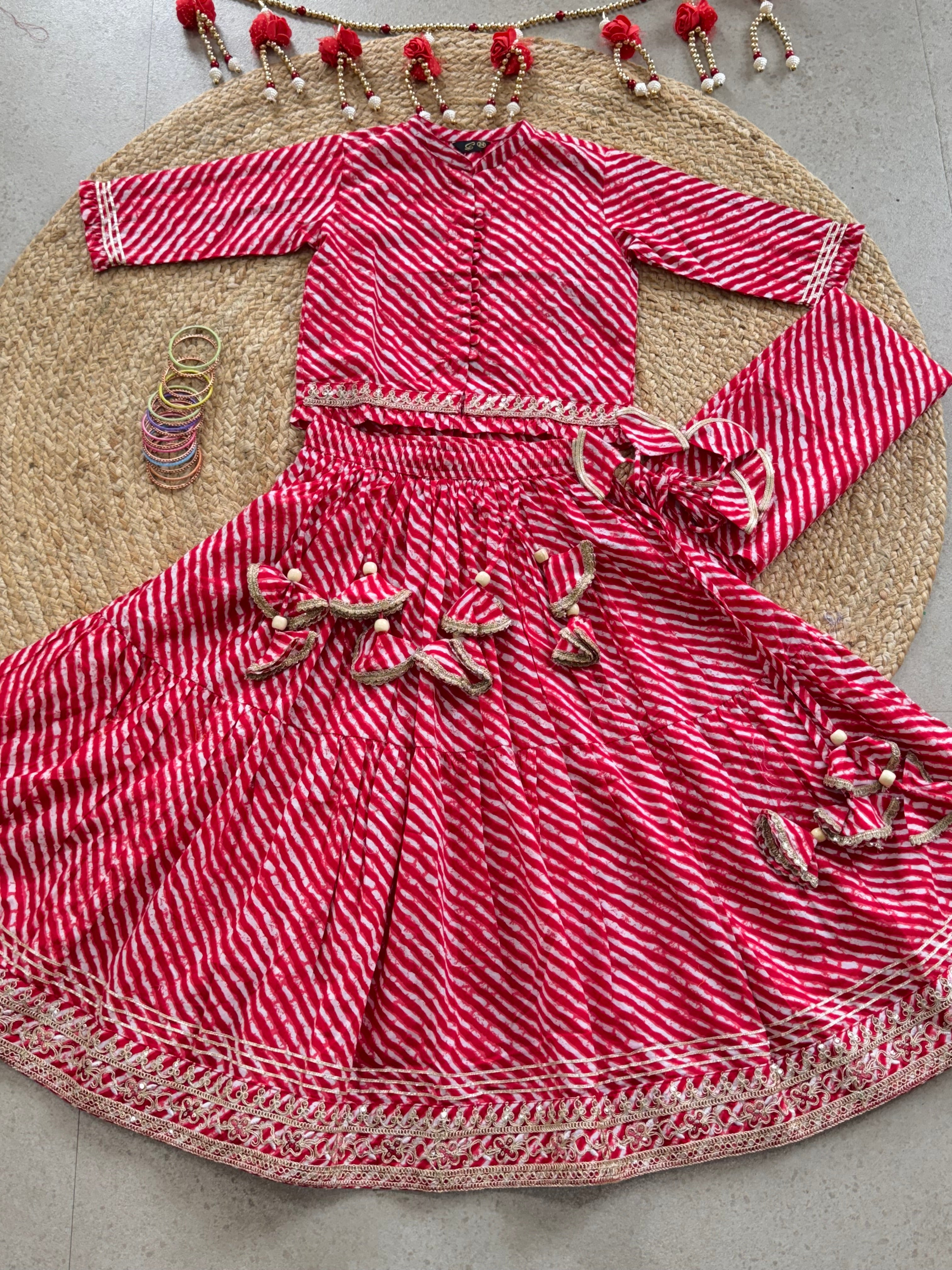 LEHENGA CHOLI DUPATTA SET ( 5 to 11 years)