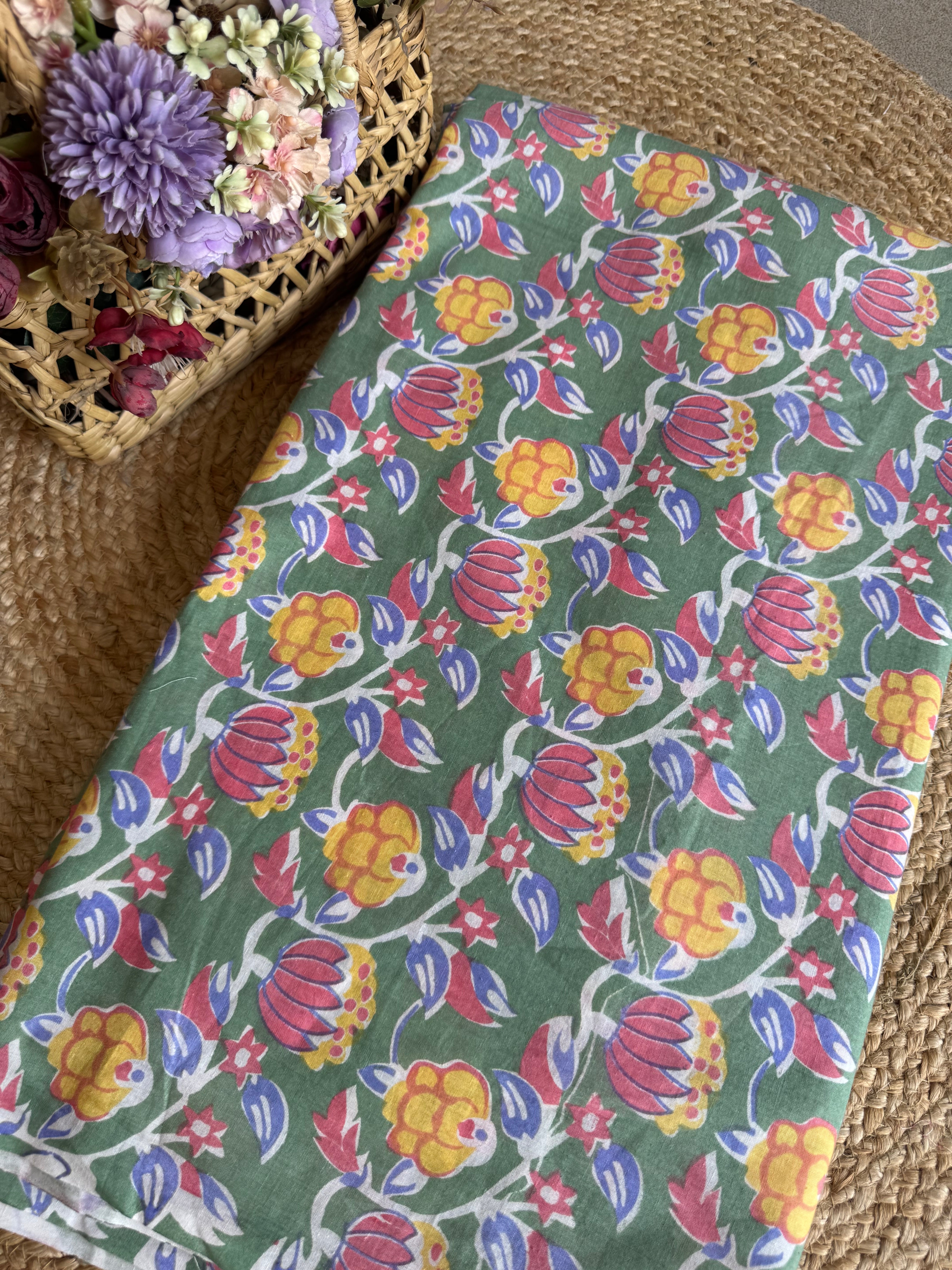 HAND BLOCK PRINTED COTTON FABRIC
