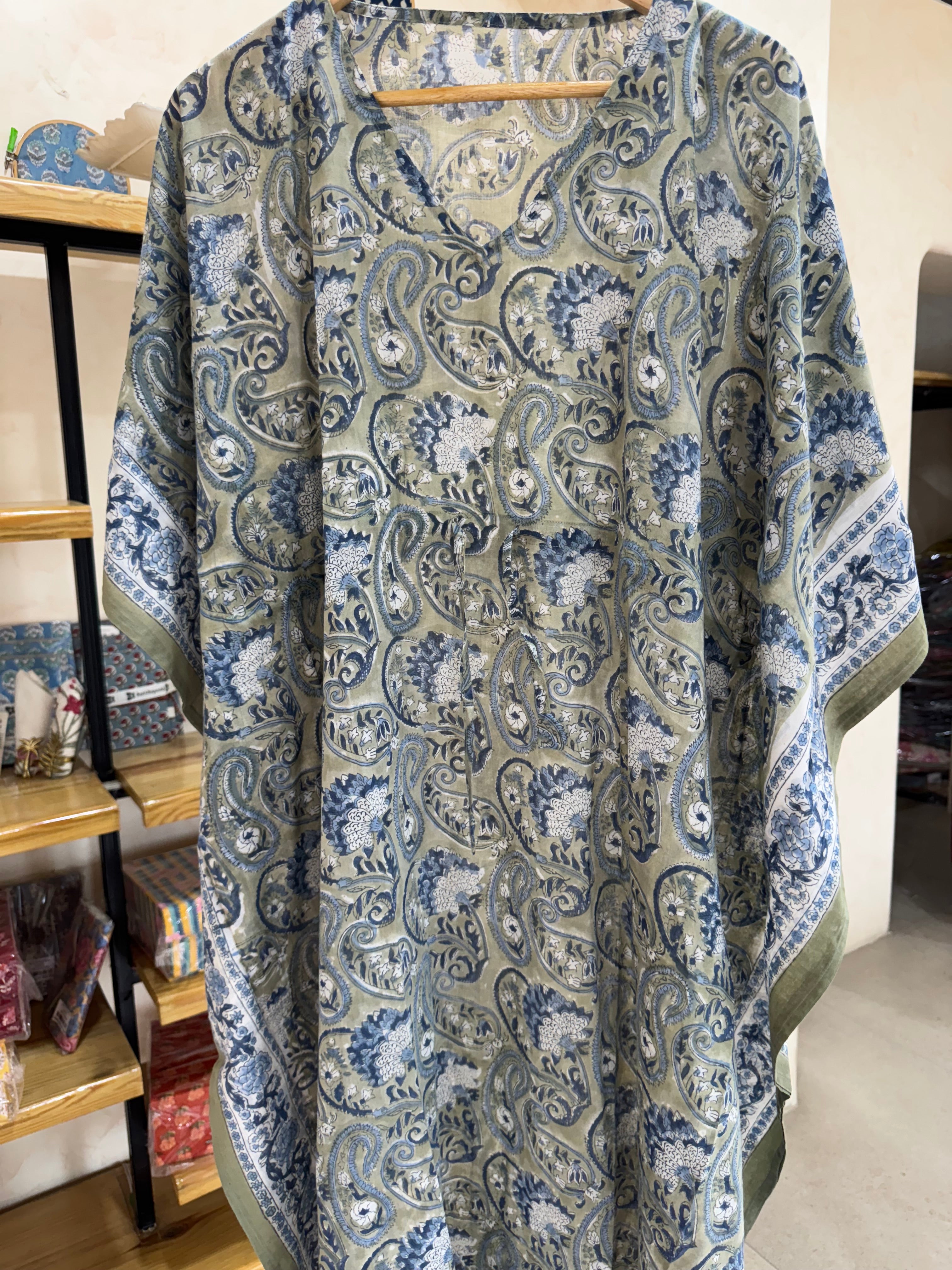 HANDBLOCK PRINTED LONG KAFTAN