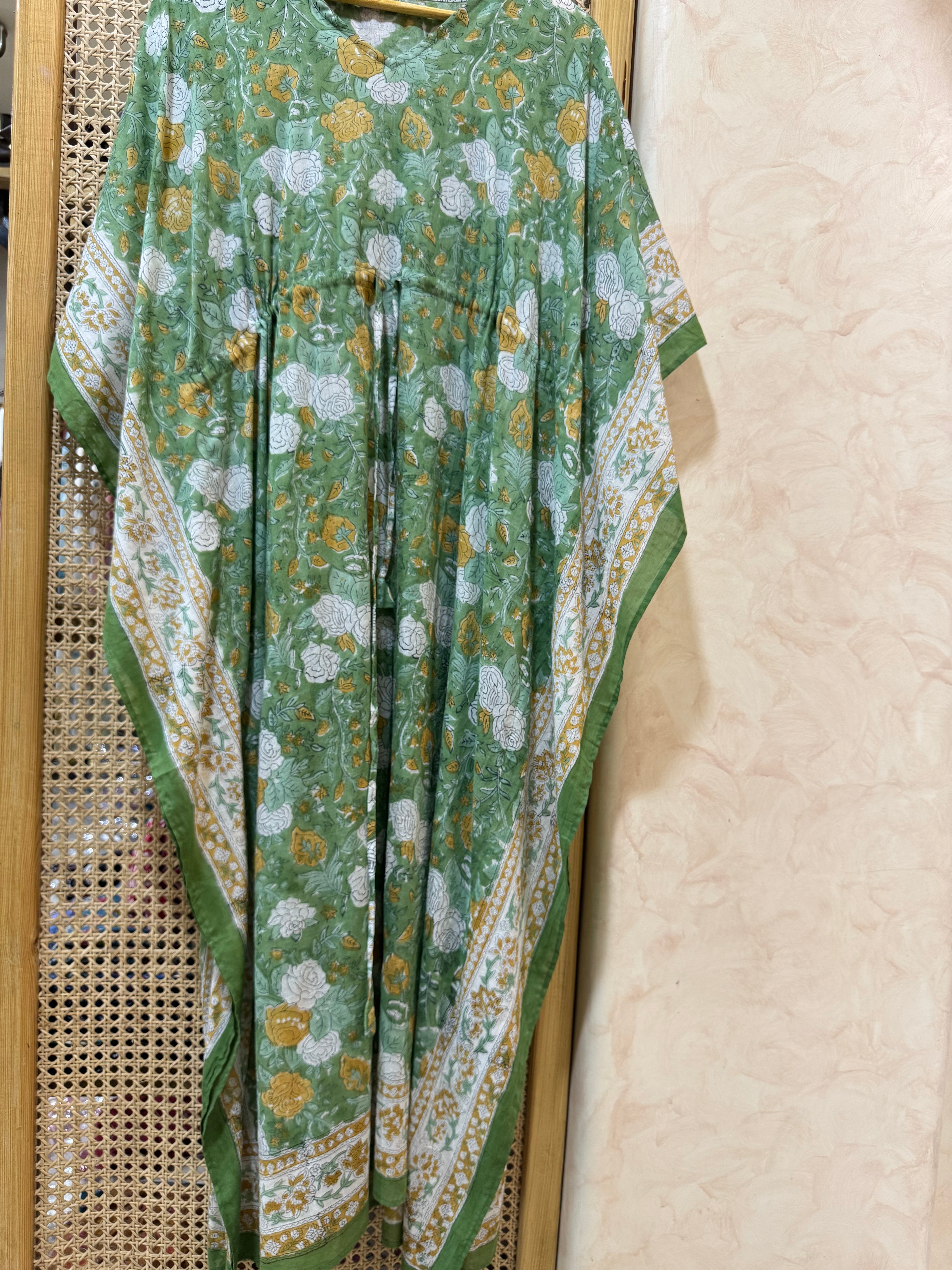 HANDBLOCK PRINTED LONG KAFTAN
