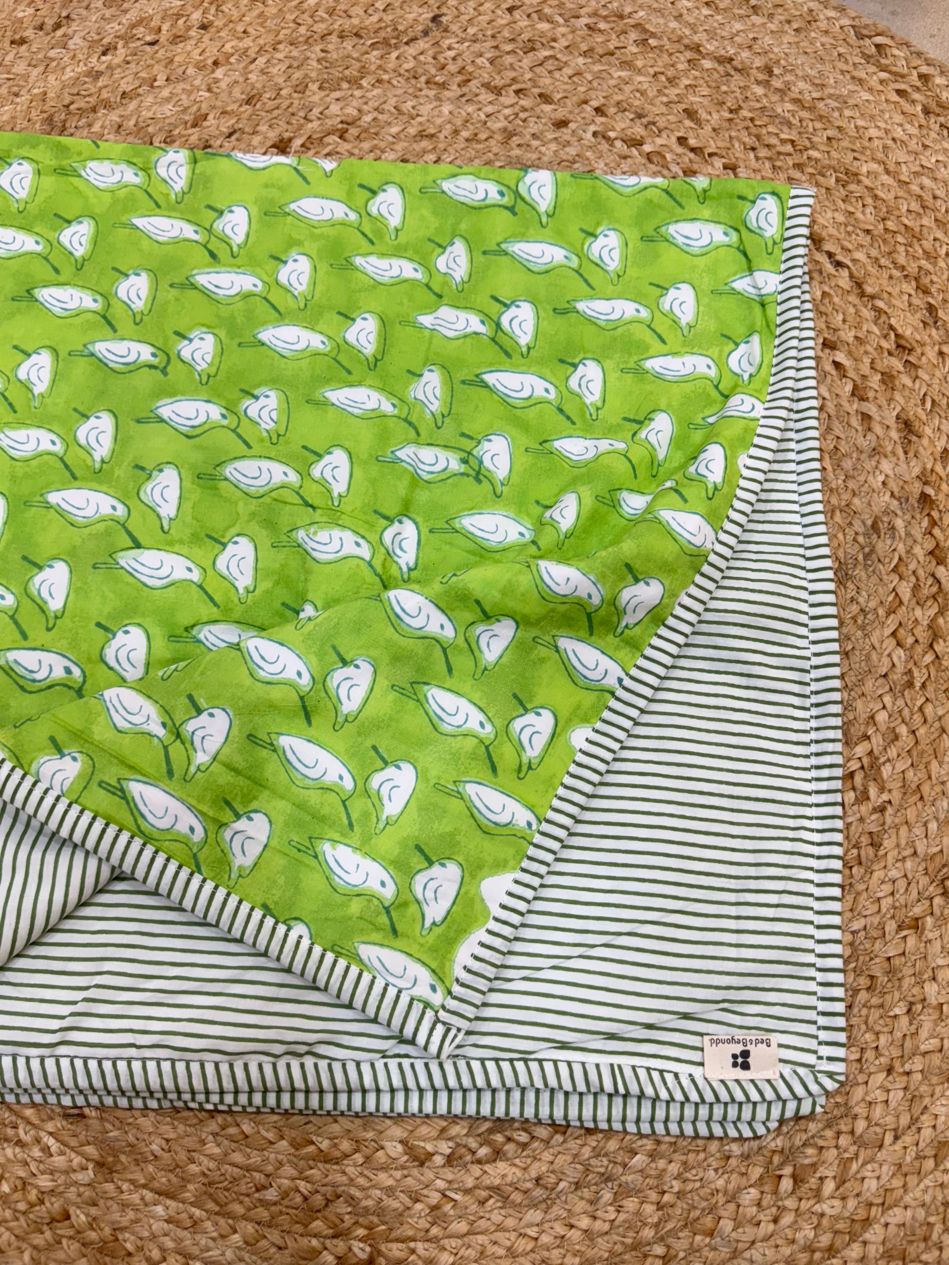 HAND BLOCK BLOCK PRINTED REVERSIBLE MULMUL BABY DOHAR