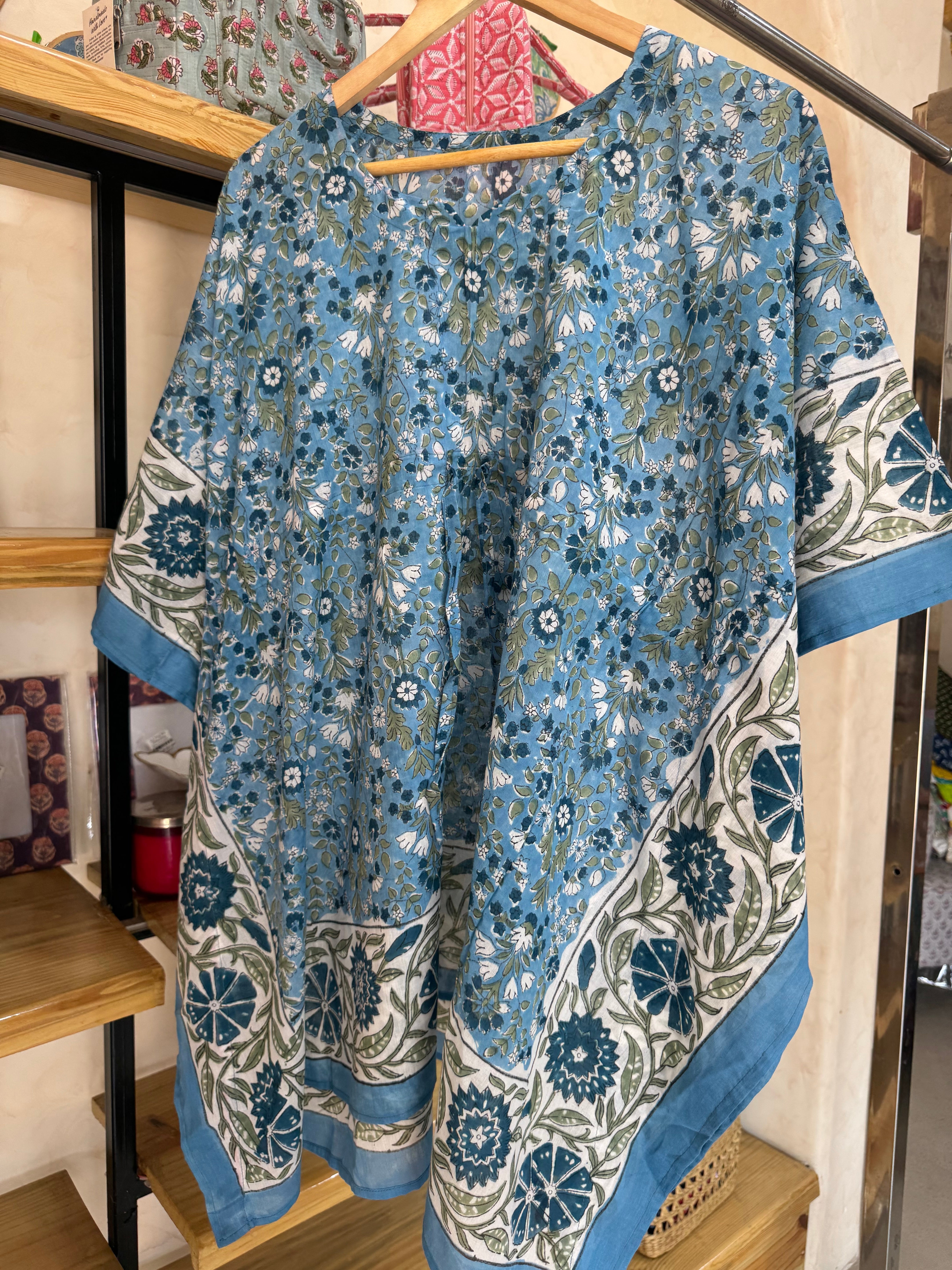 HANDBLOCK PRINTED SHORT KAFTAN