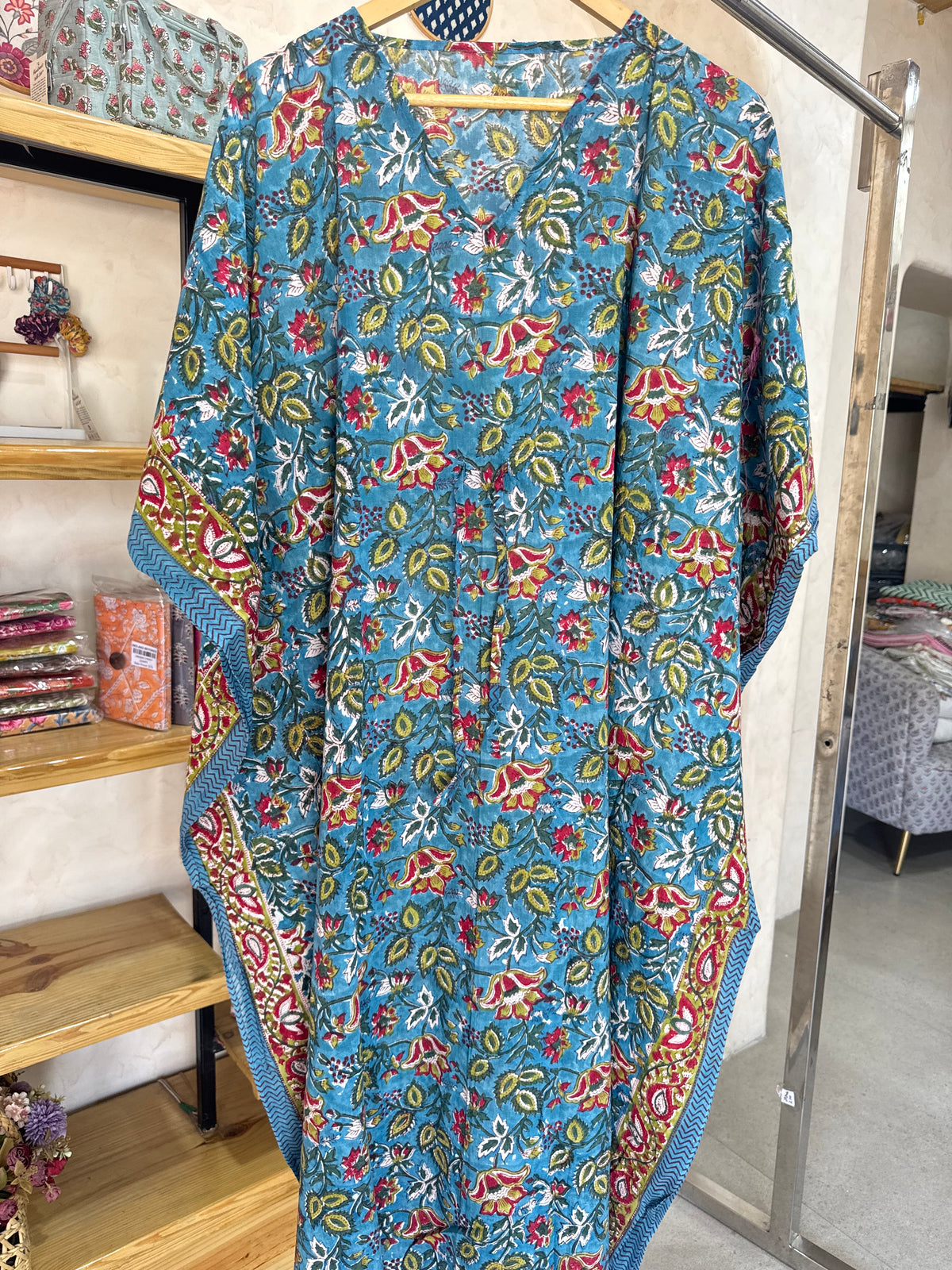 HANDBLOCK PRINTED LONG KAFTAN