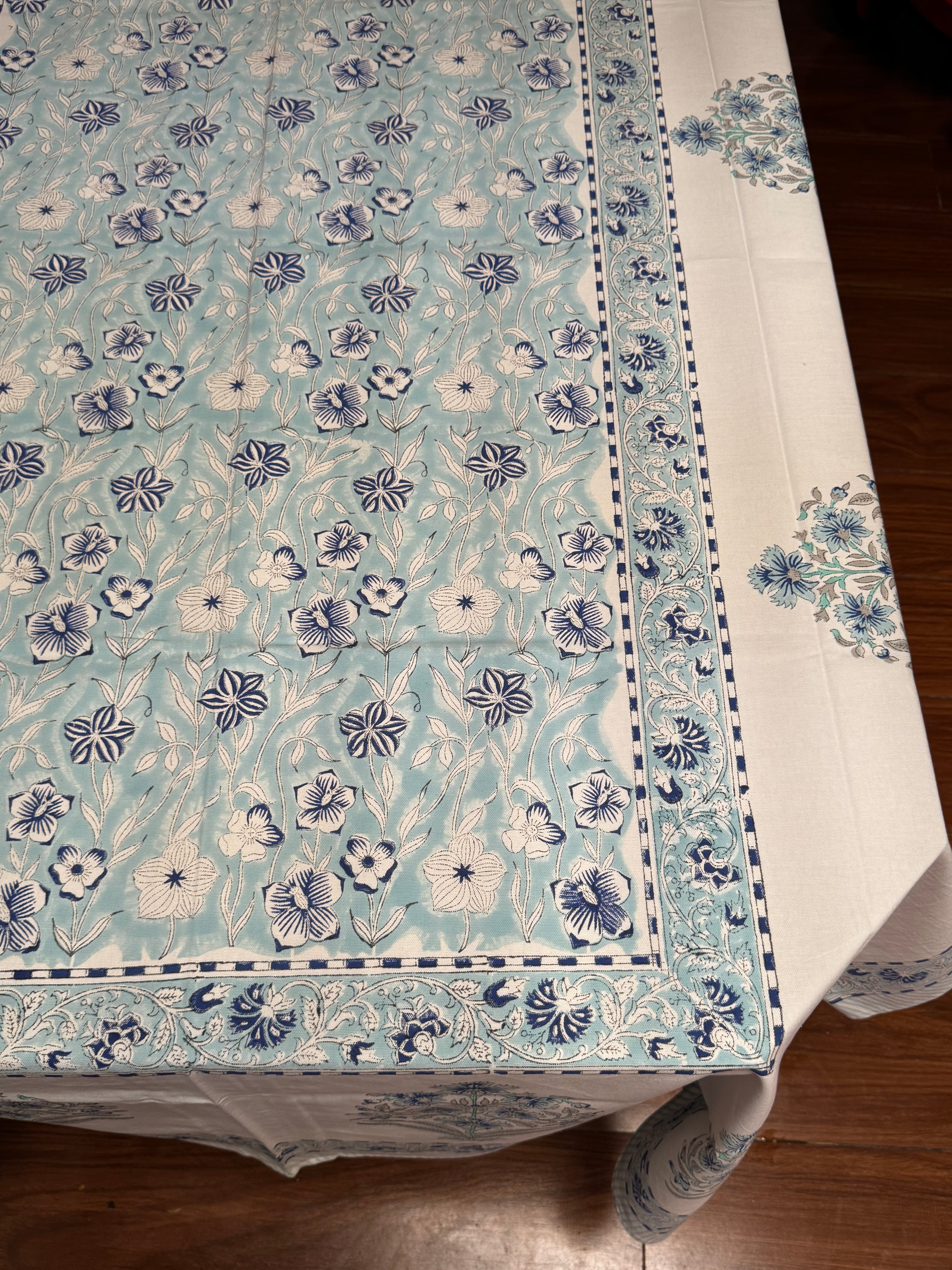 EIGHT SEATER HANDBLOCK PRINTED SEATER TABLECLOTH