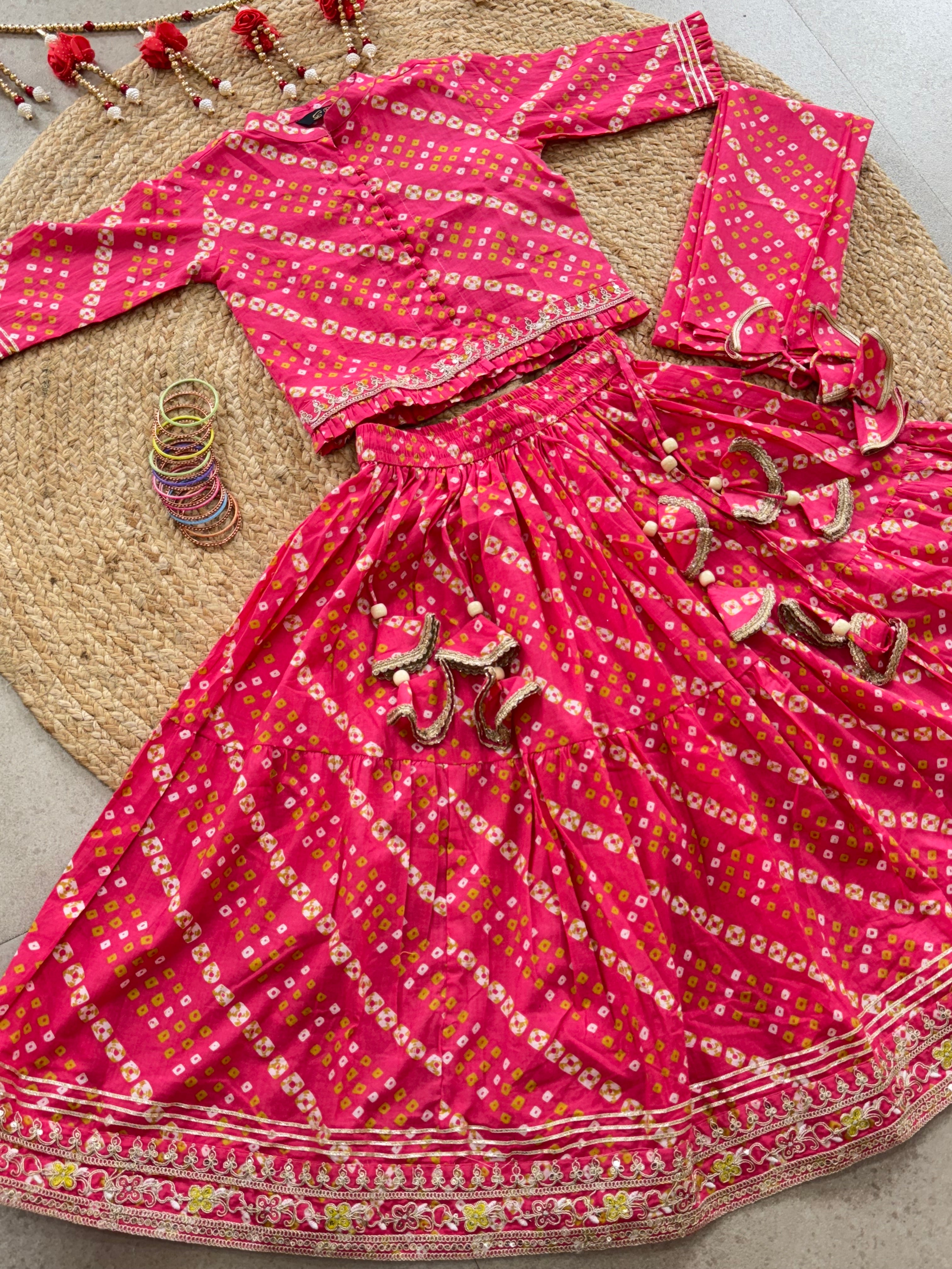 LEHENGA CHOLI DUPATTA SET ( 5 to 11 years)