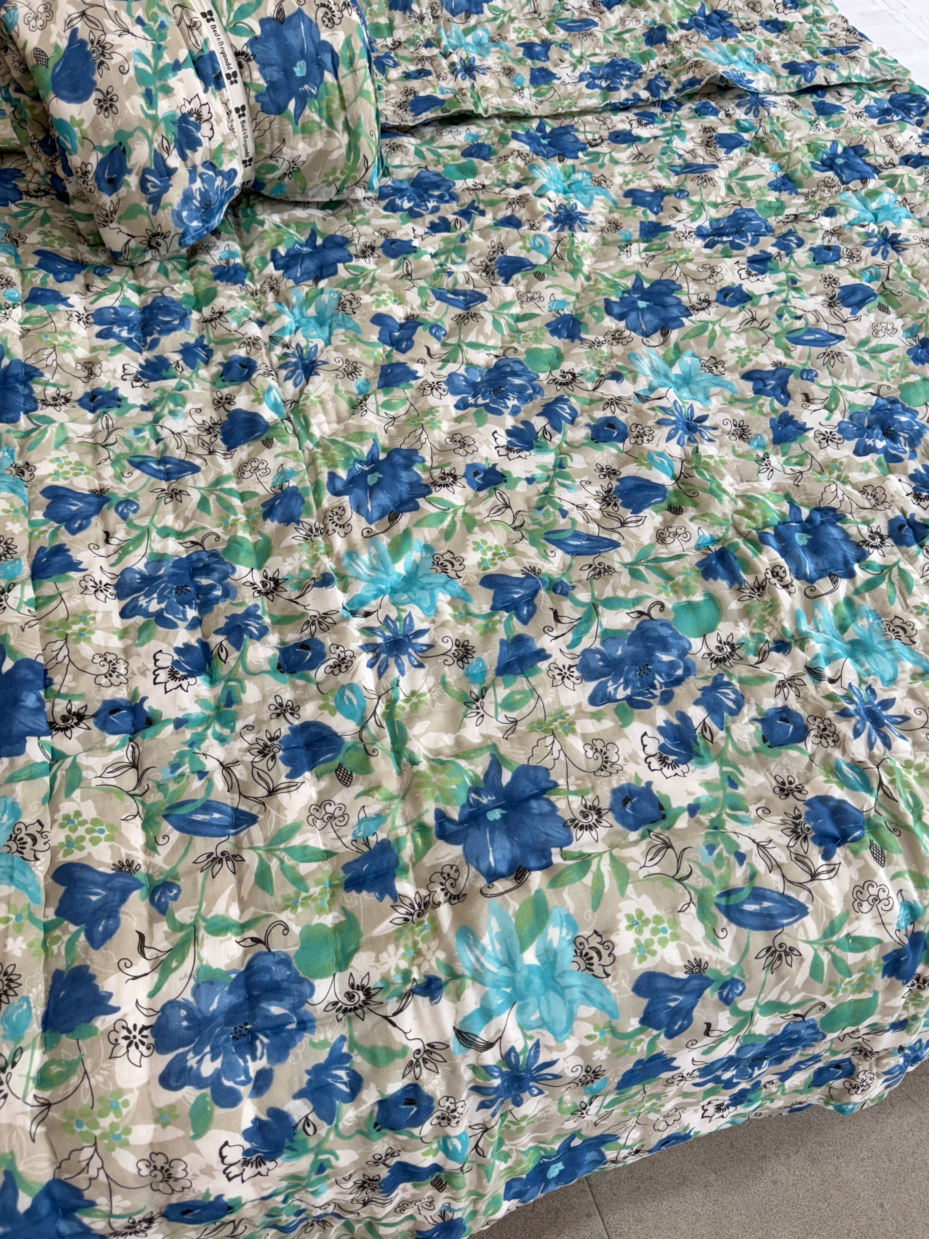 FLORAL SYMPHONY SINGLE BED QUILT