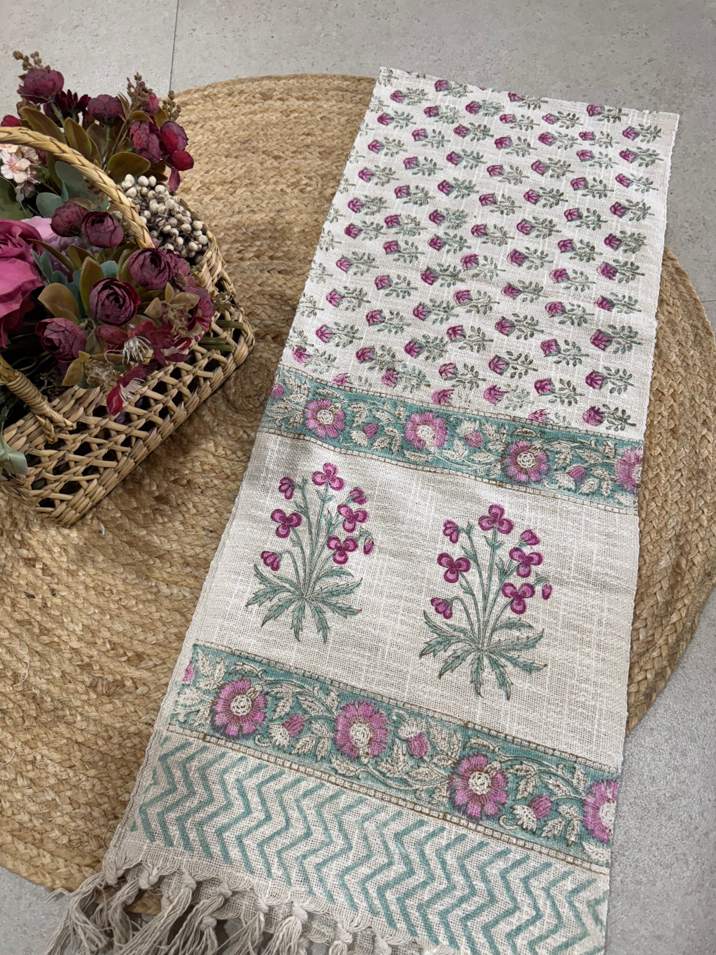 HAND BLOCK PRINTED TABLE RUNNER