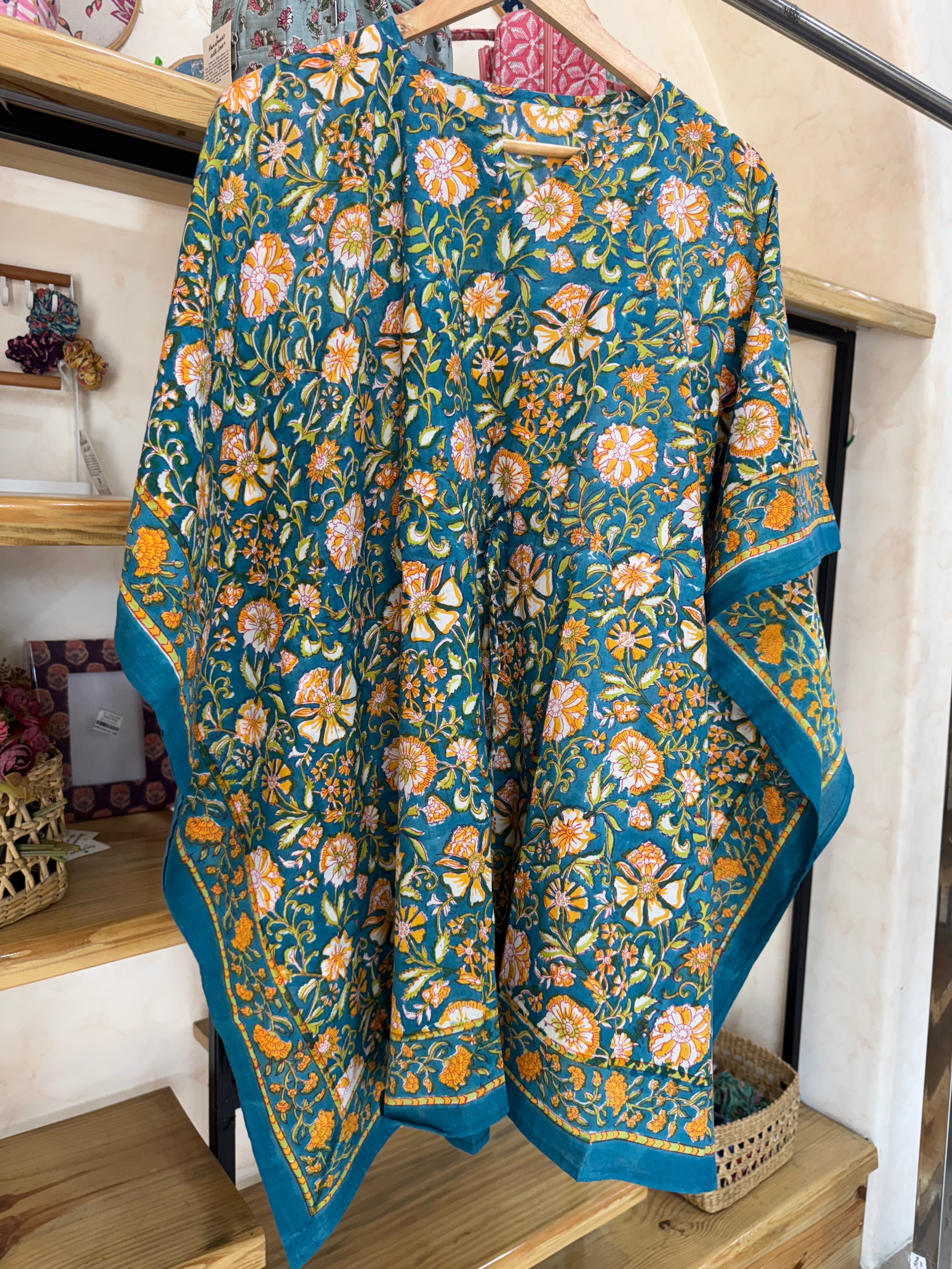HANDBLOCK PRINTED SHORT KAFTAN
