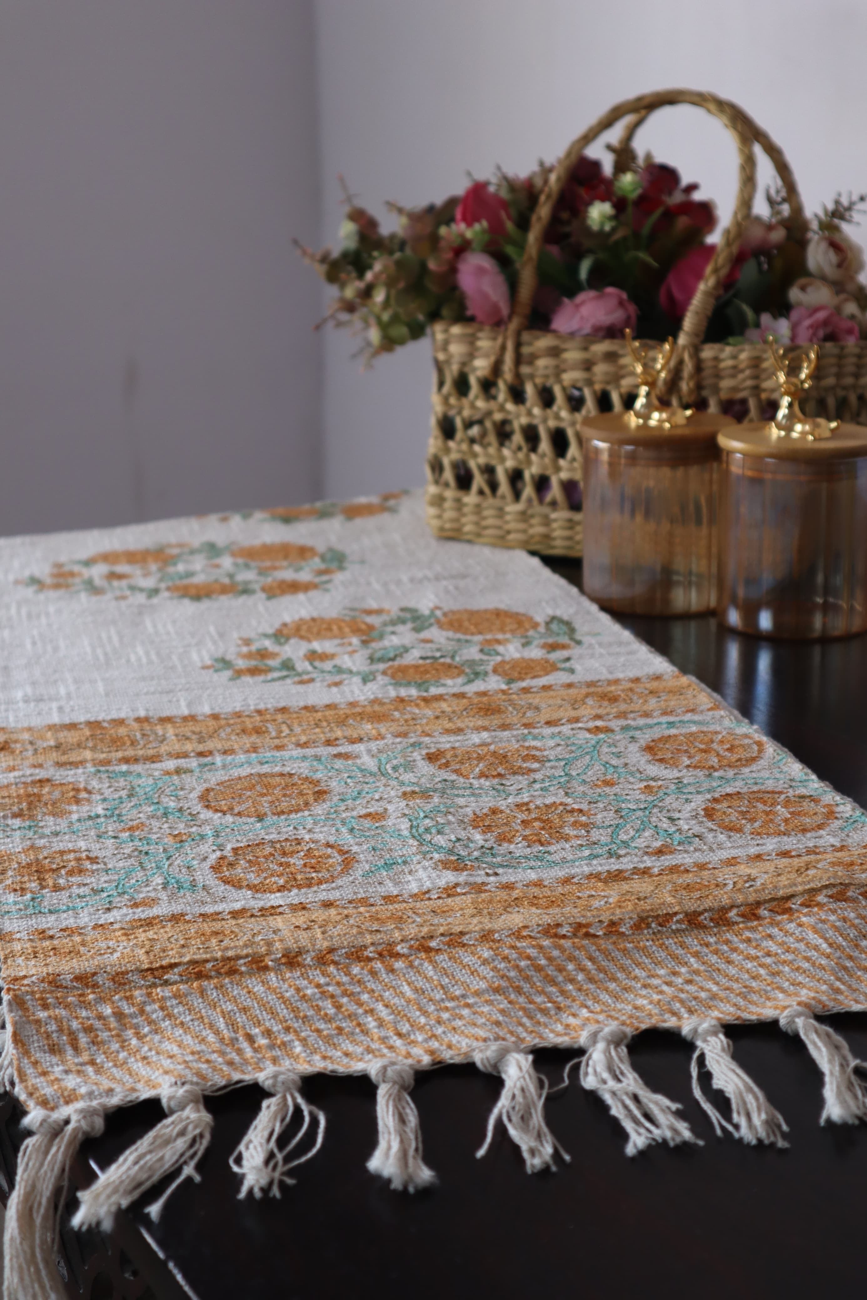 HAND BLOCK PRINTED TABLE RUNNER