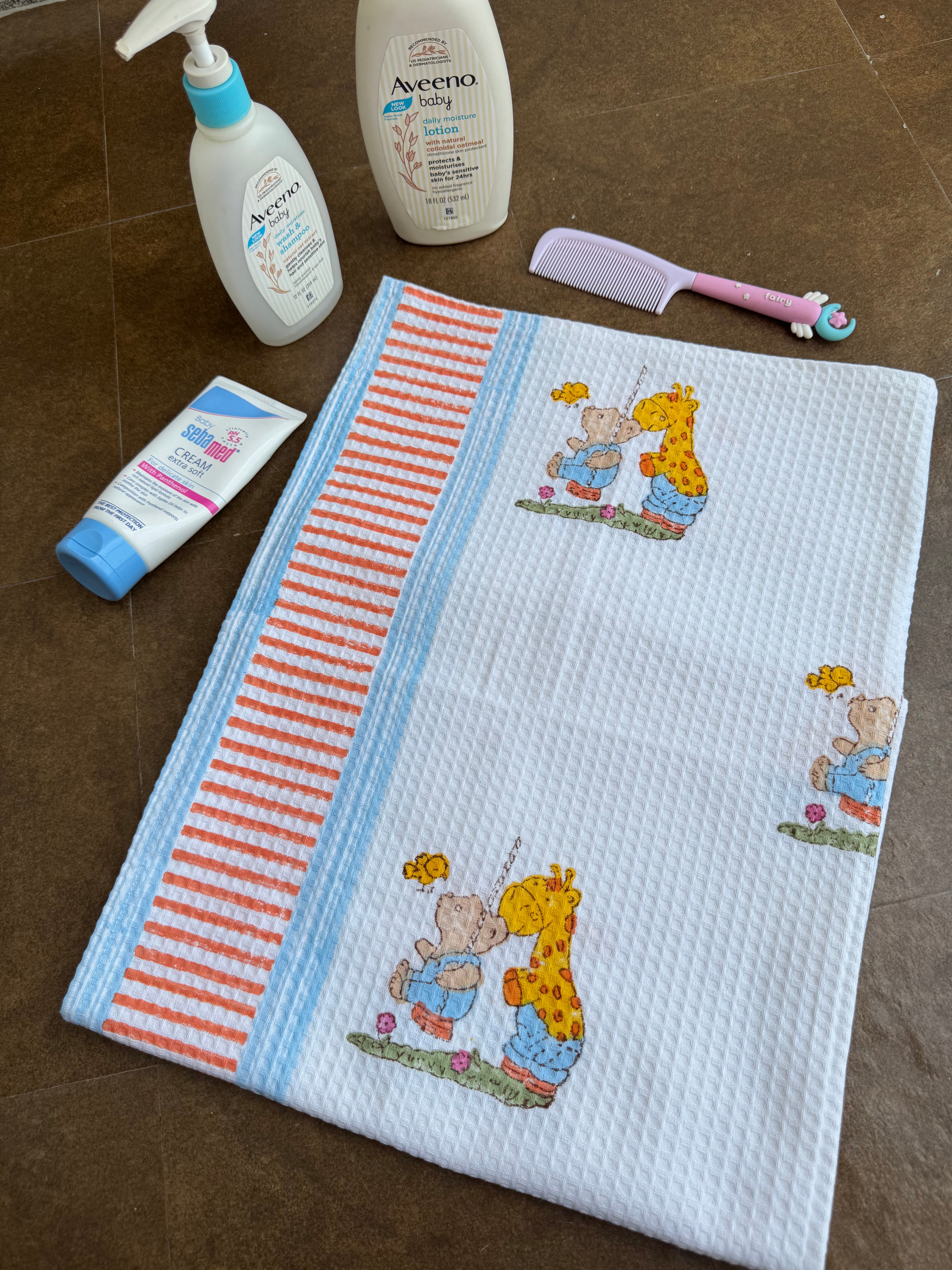 HAND BLOCK PRINTED KIDS BATH TOWEL