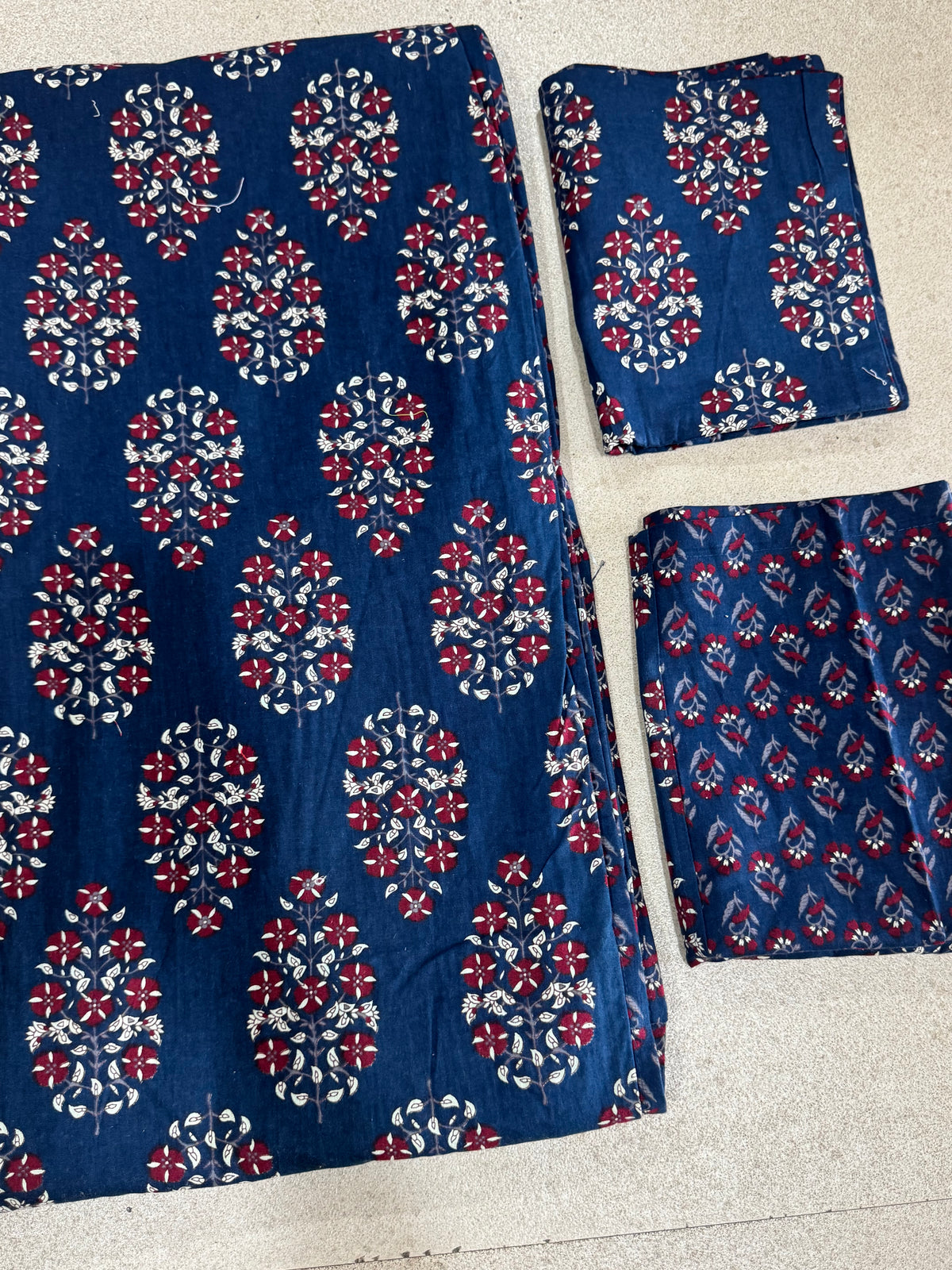 KANAK BEDSHEET WITH TWO PILLOW CASES - 108 by 108 inches