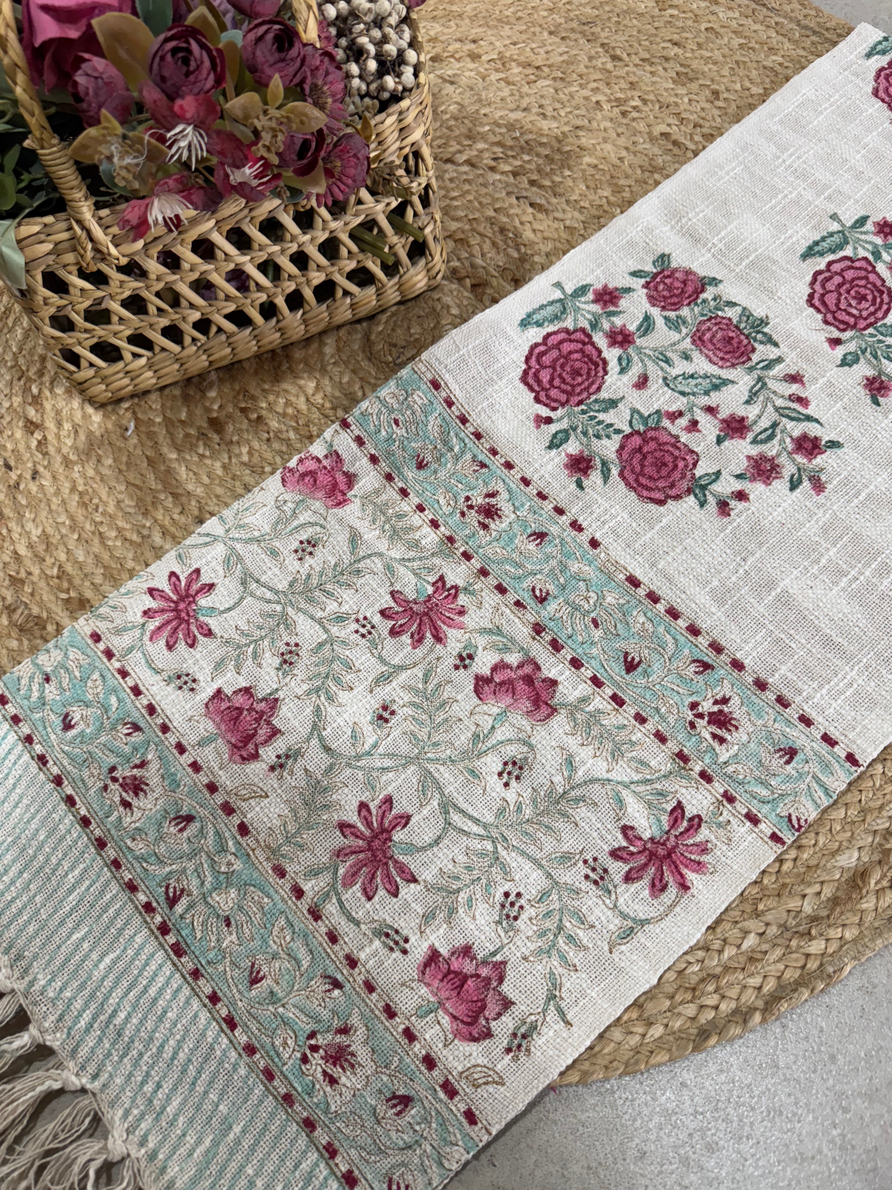 HAND BLOCK PRINTED TABLE RUNNER