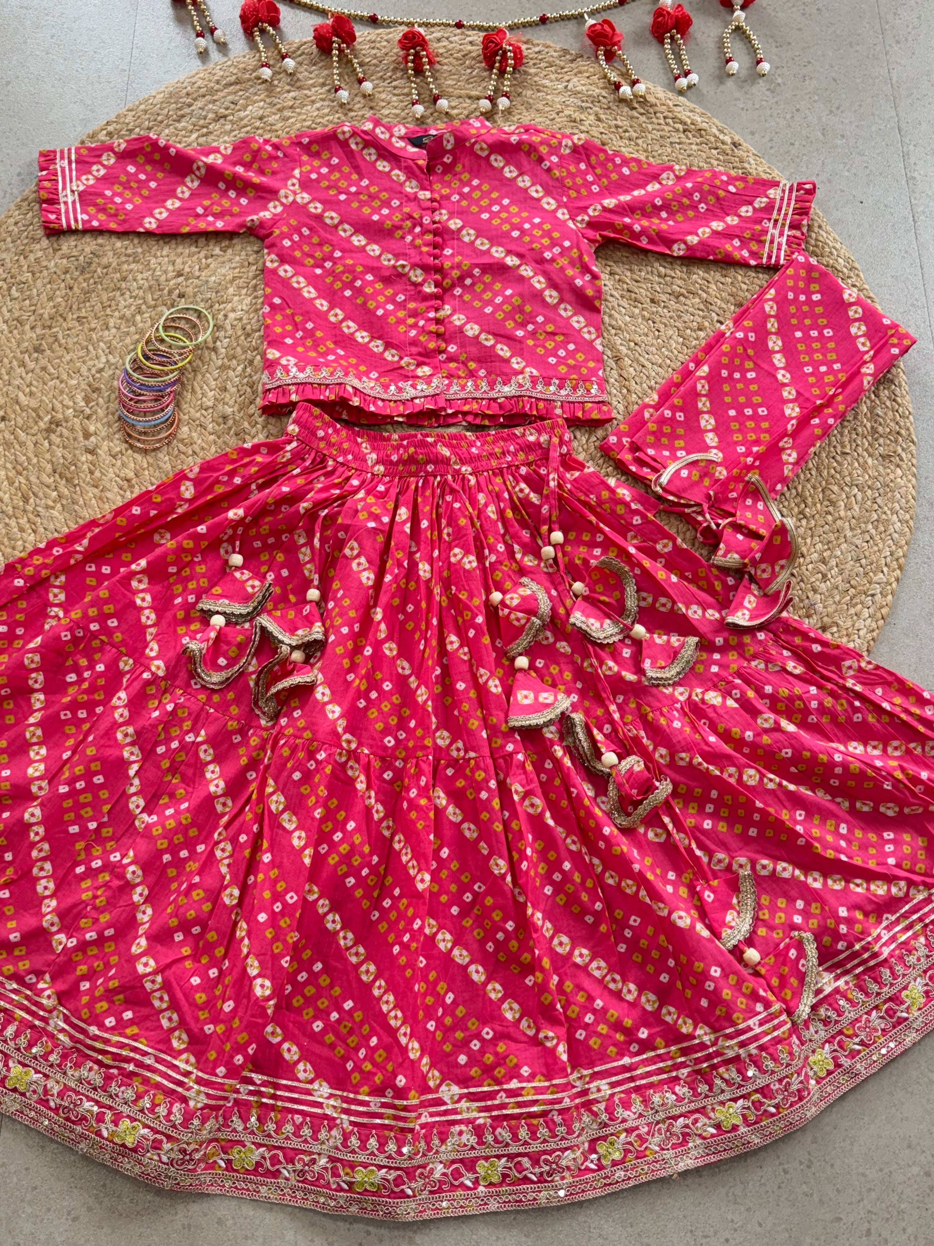 LEHENGA CHOLI DUPATTA SET ( 5 to 11 years)