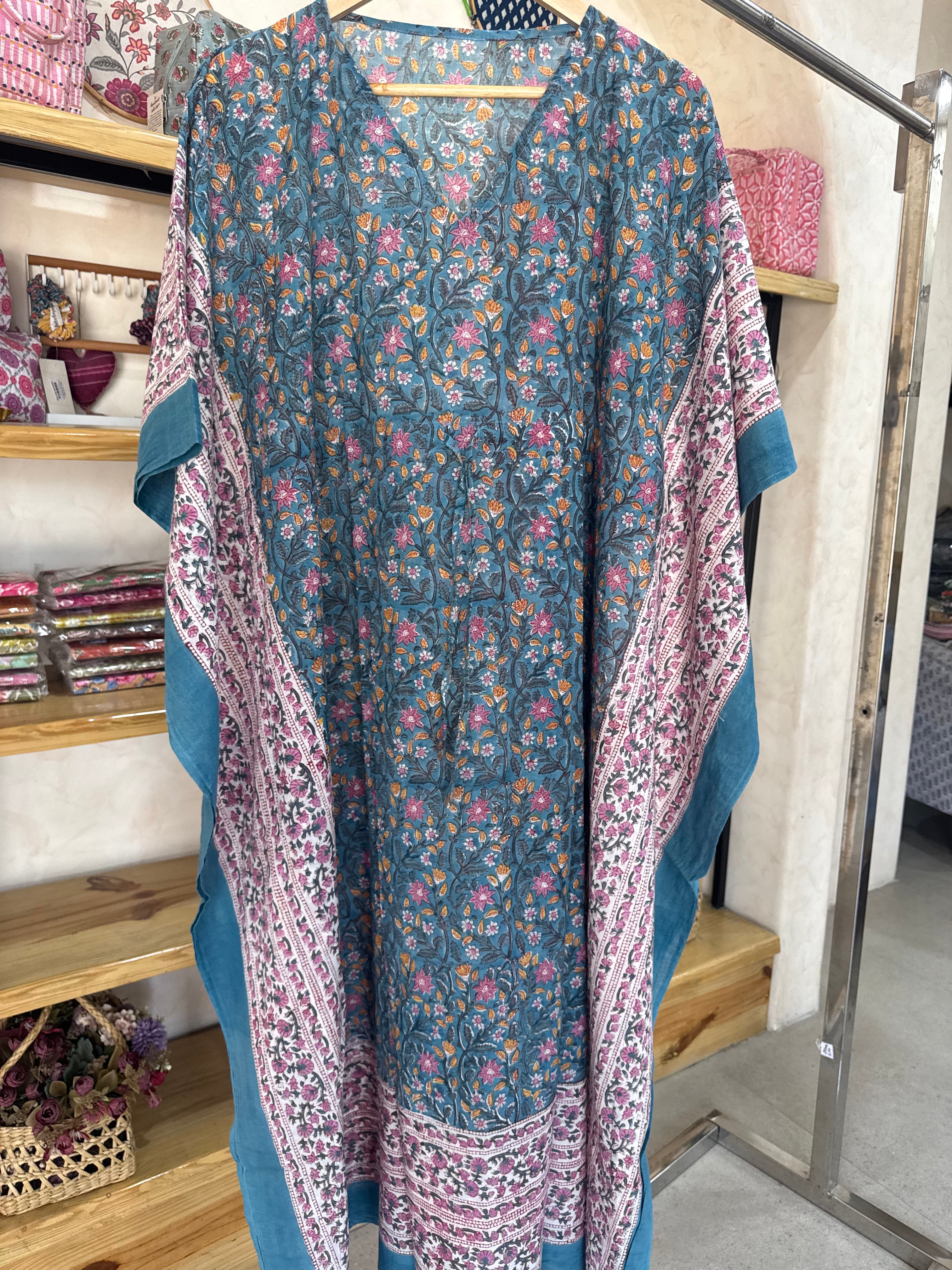 HANDBLOCK PRINTED LONG KAFTAN