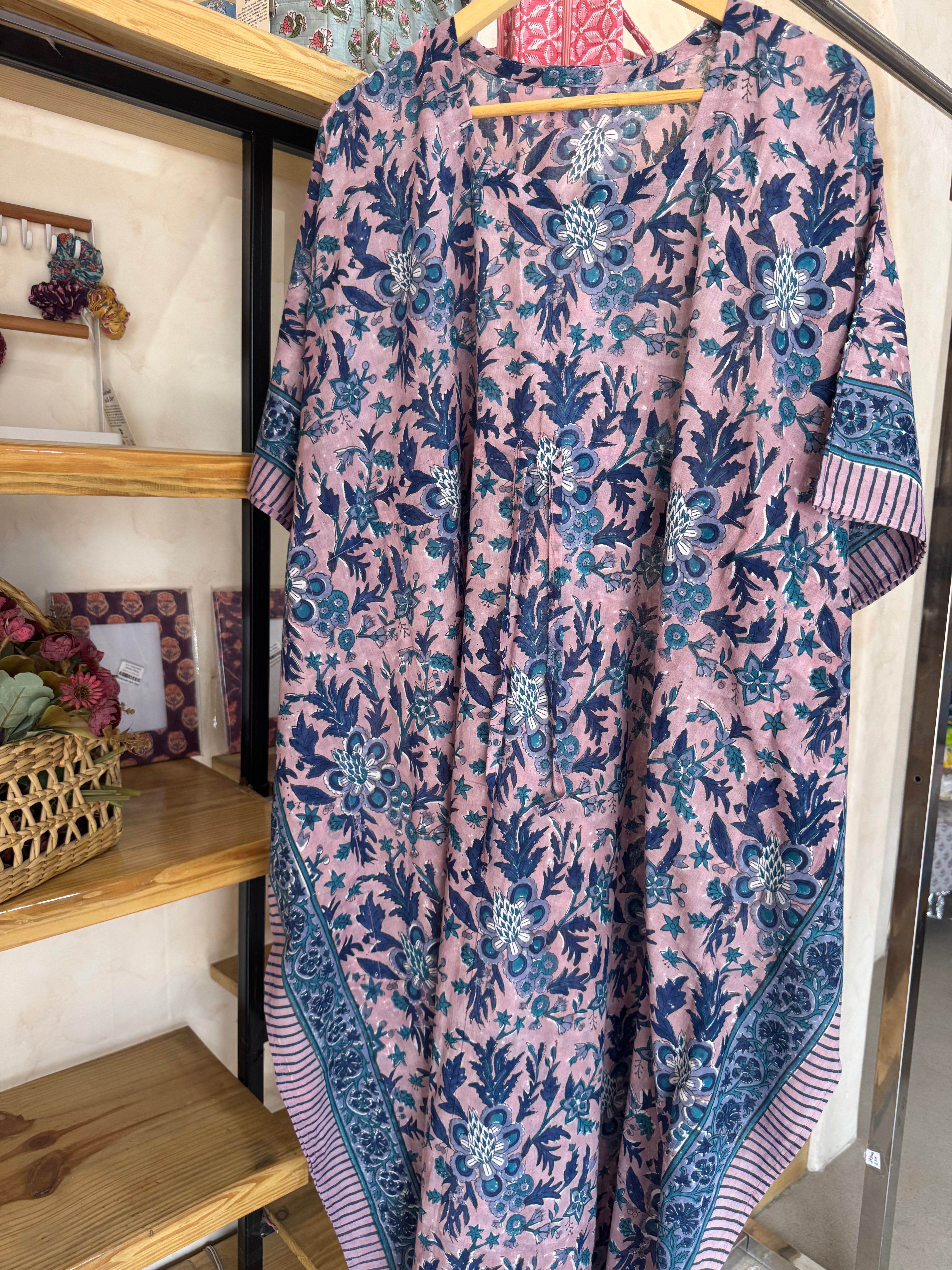 HANDBLOCK PRINTED LONG KAFTAN