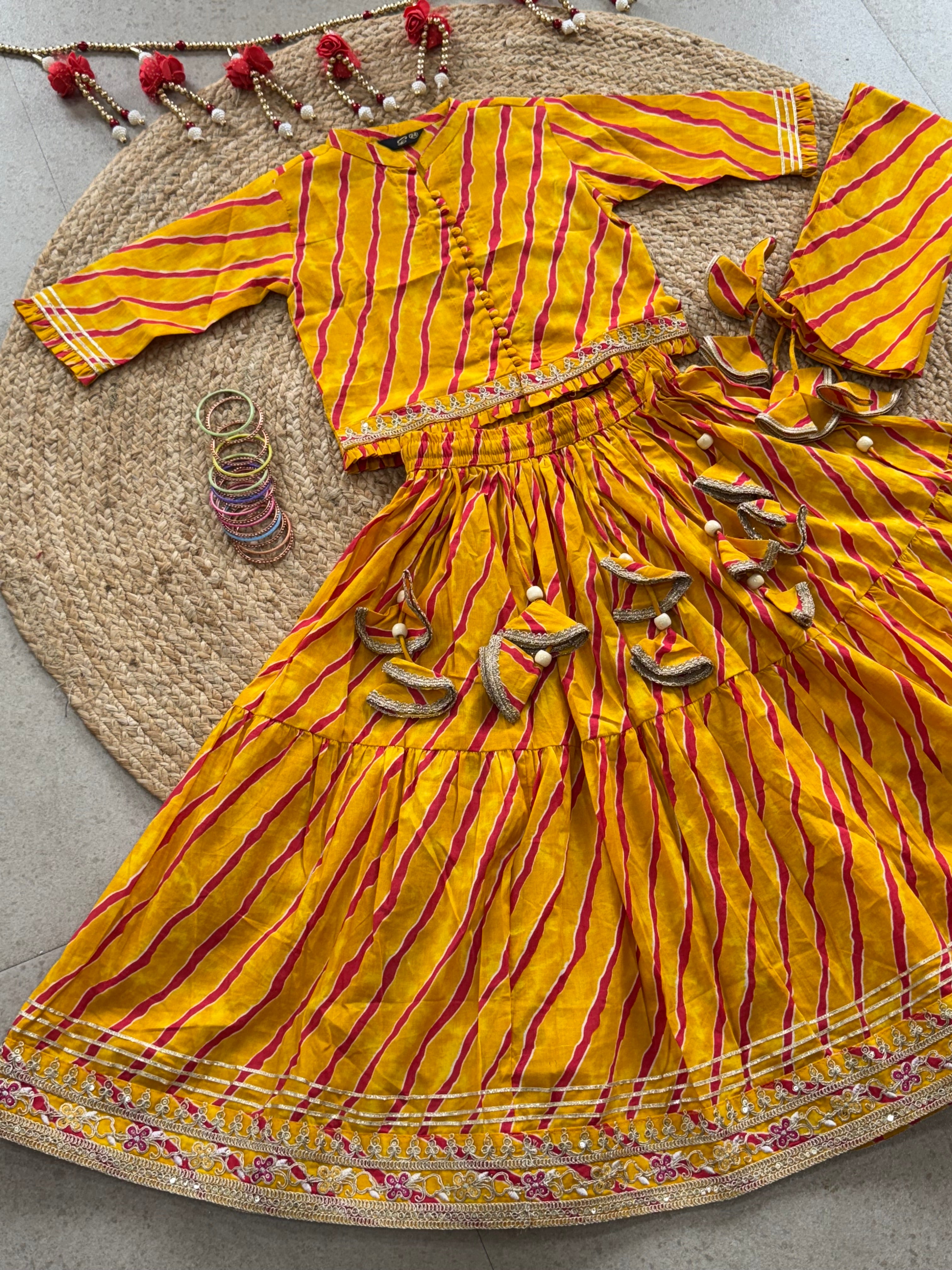 LEHENGA CHOLI DUPATTA SET ( 5 to 11 years)
