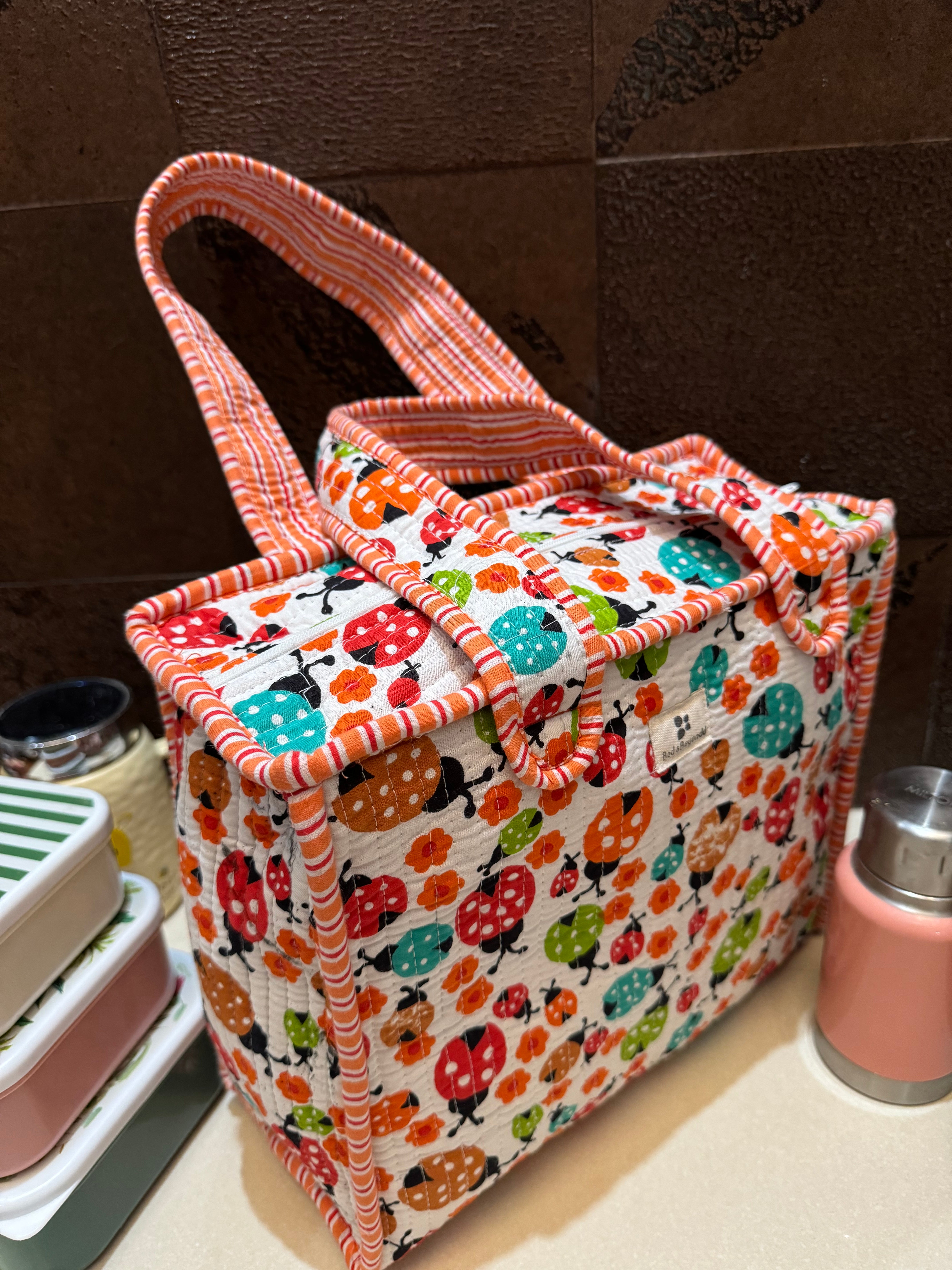 KIDS PRINT MINI TOTE BAG WITH ZIP