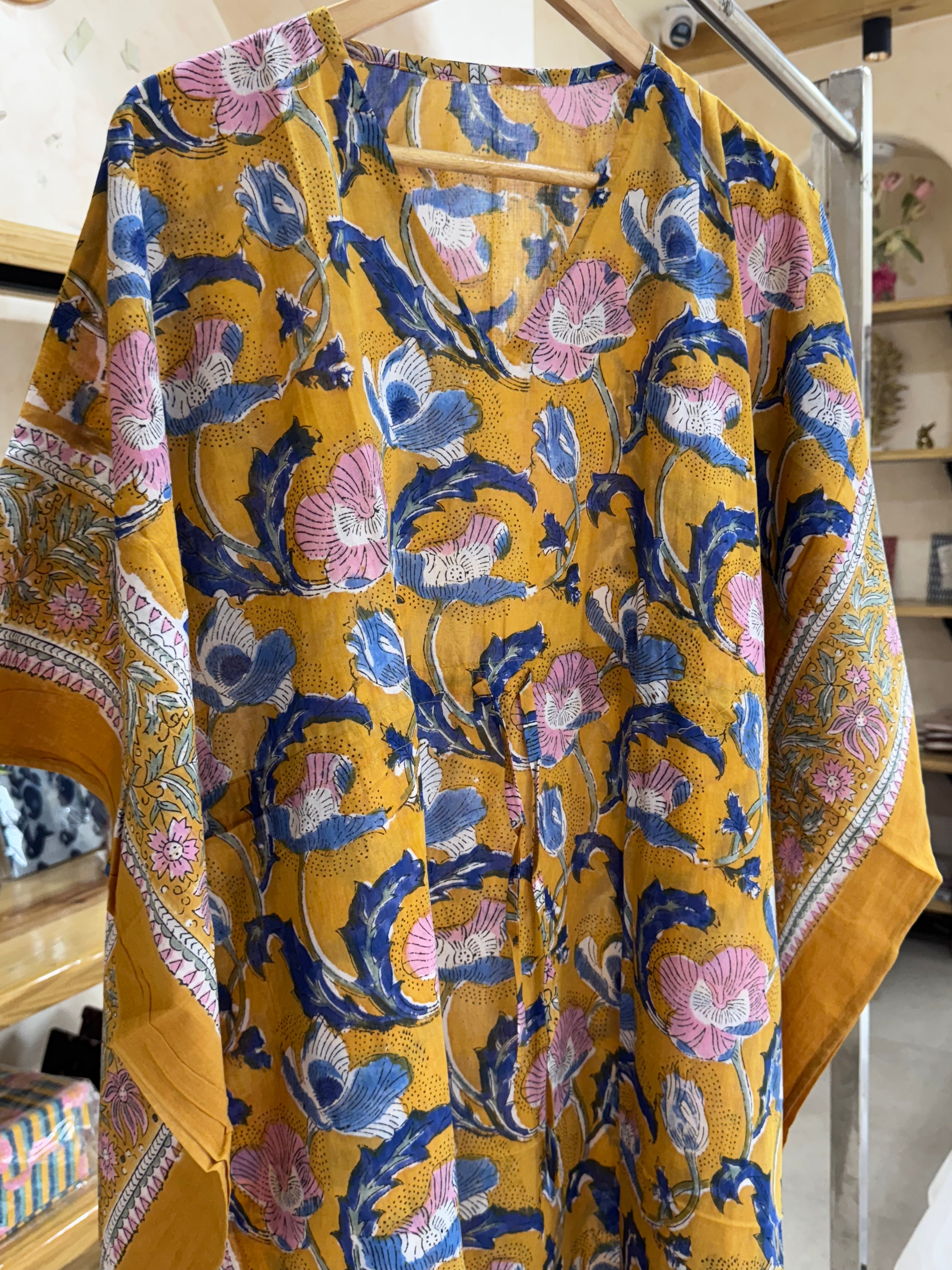 HANDBLOCK PRINTED LONG KAFTAN