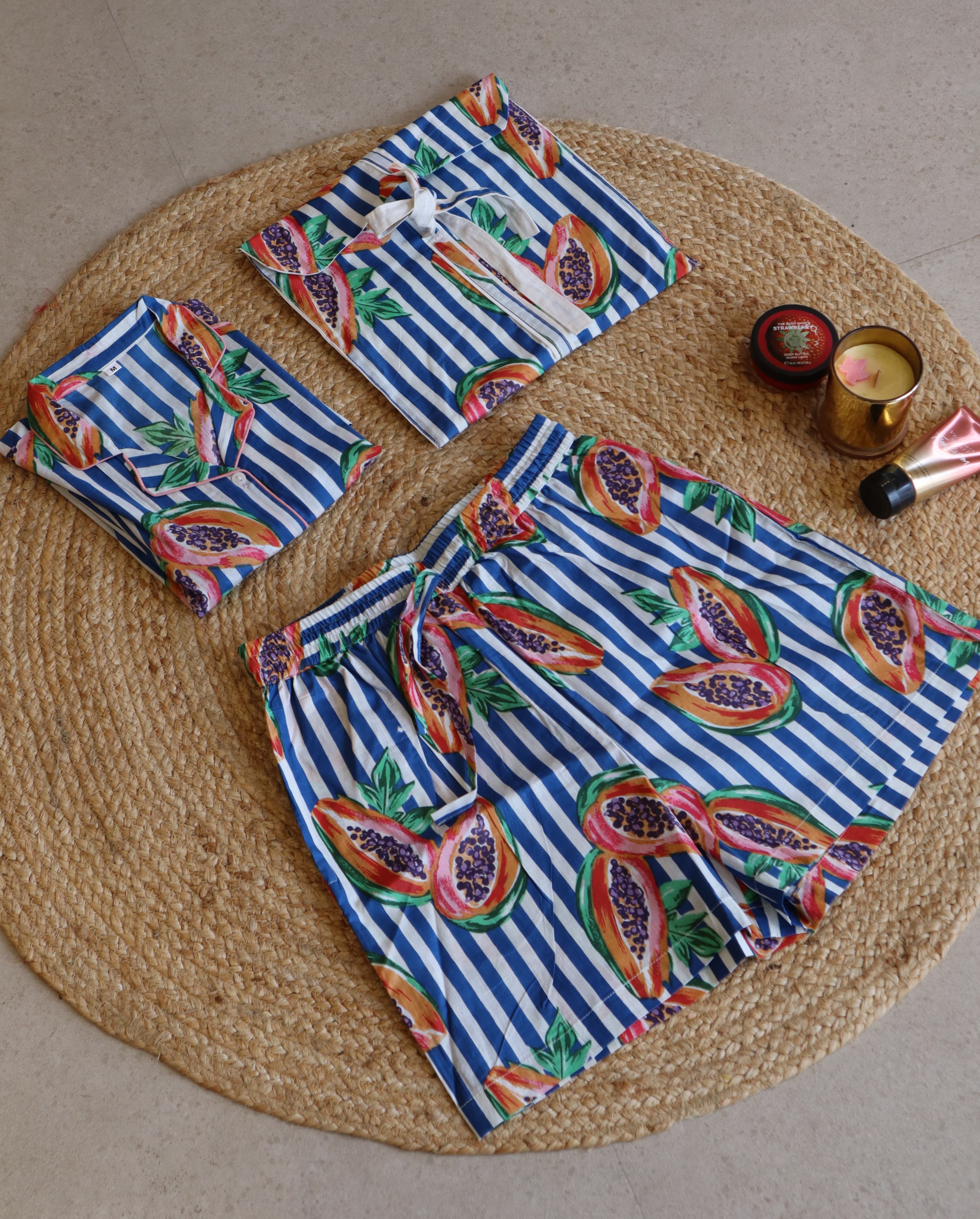 BLUE PAPAYA HALF SHIRT AND SHORTS