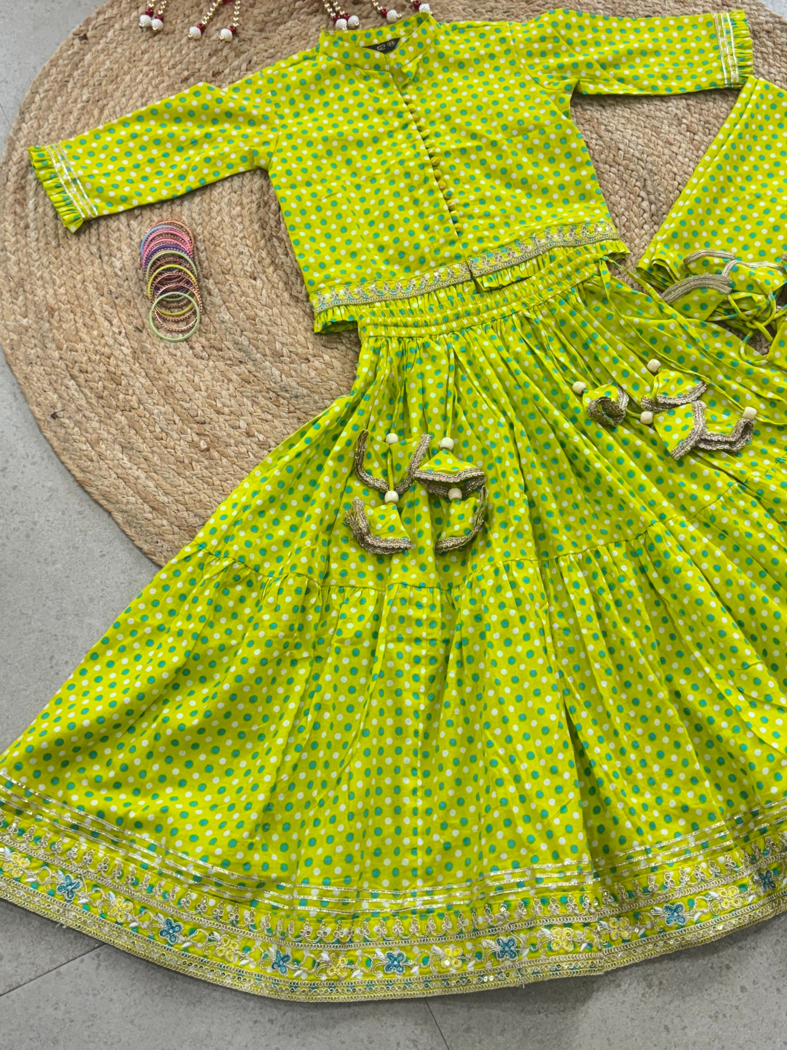 LEHENGA CHOLI DUPATTA SET ( 5 to 11 years)