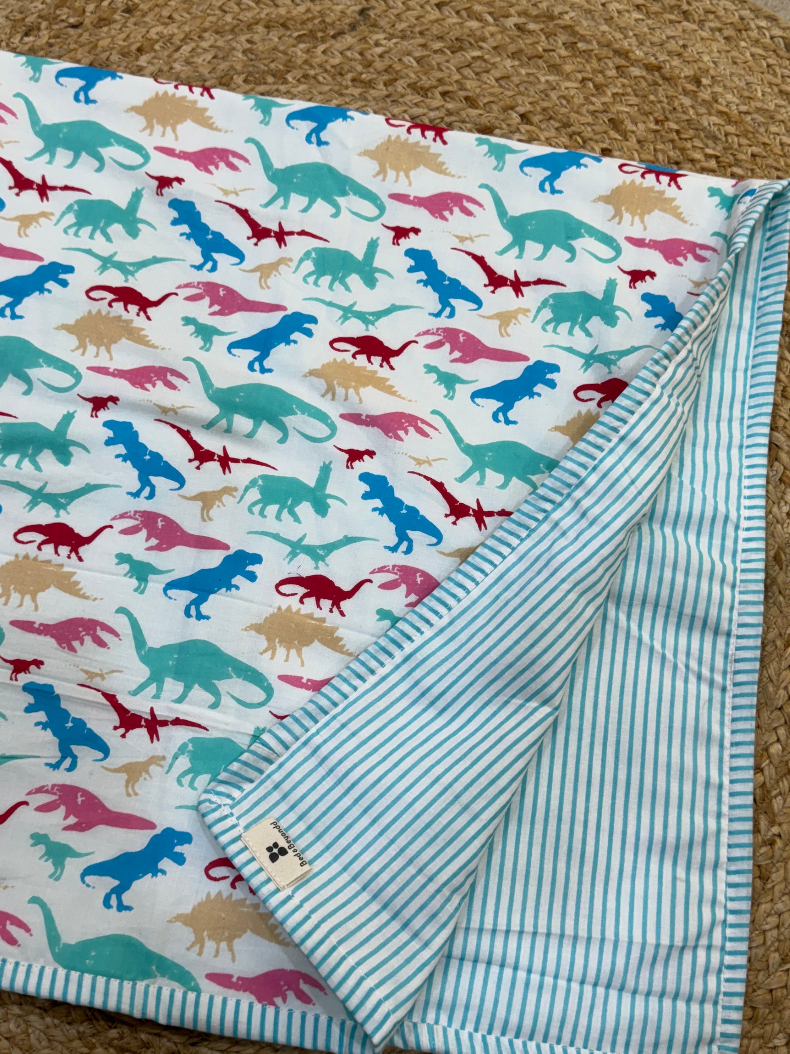 HAND BLOCK BLOCK PRINTED REVERSIBLE MULMUL BABY DOHAR