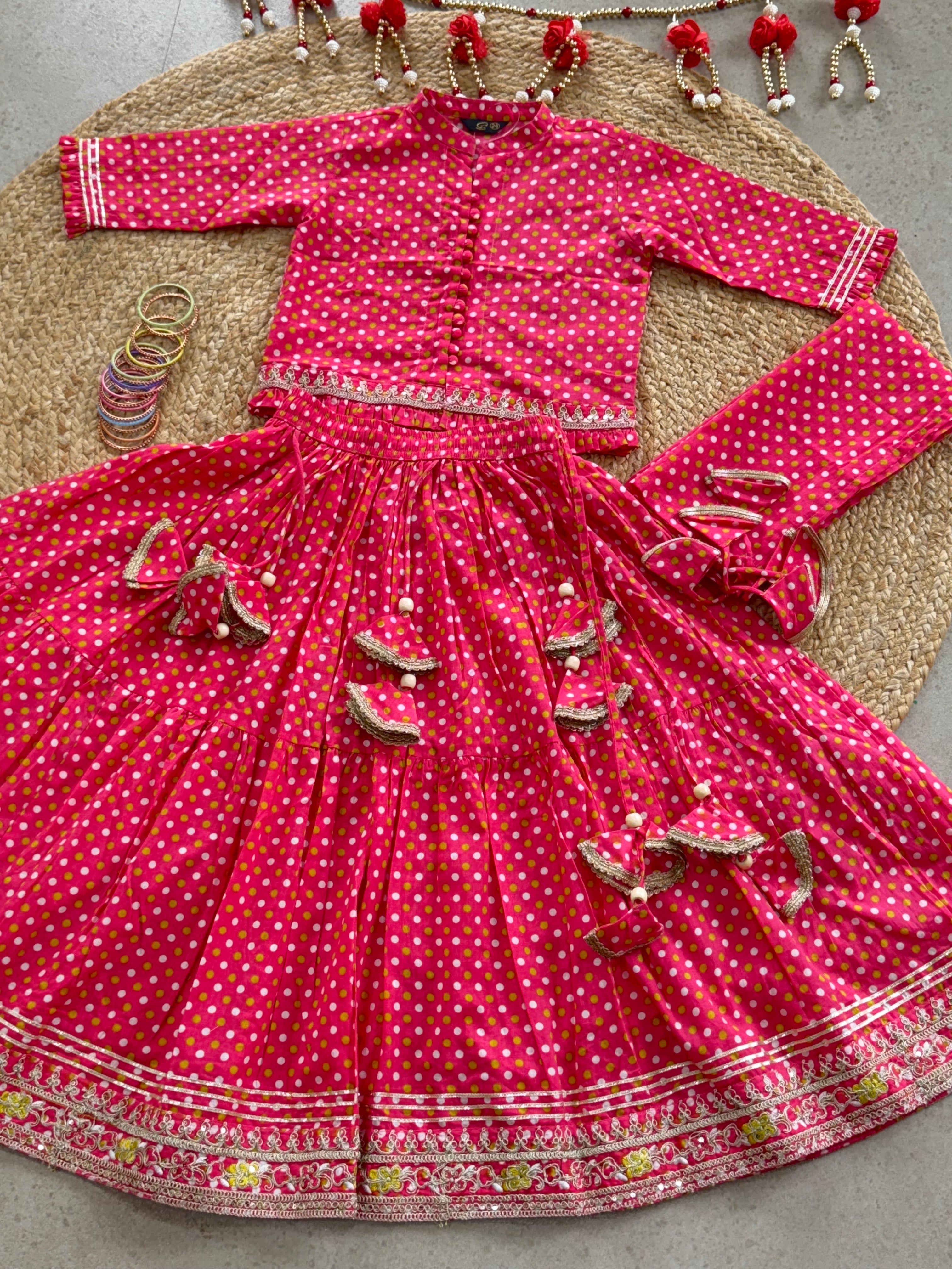 LEHENGA CHOLI DUPATTA SET ( 5 to 11 years)