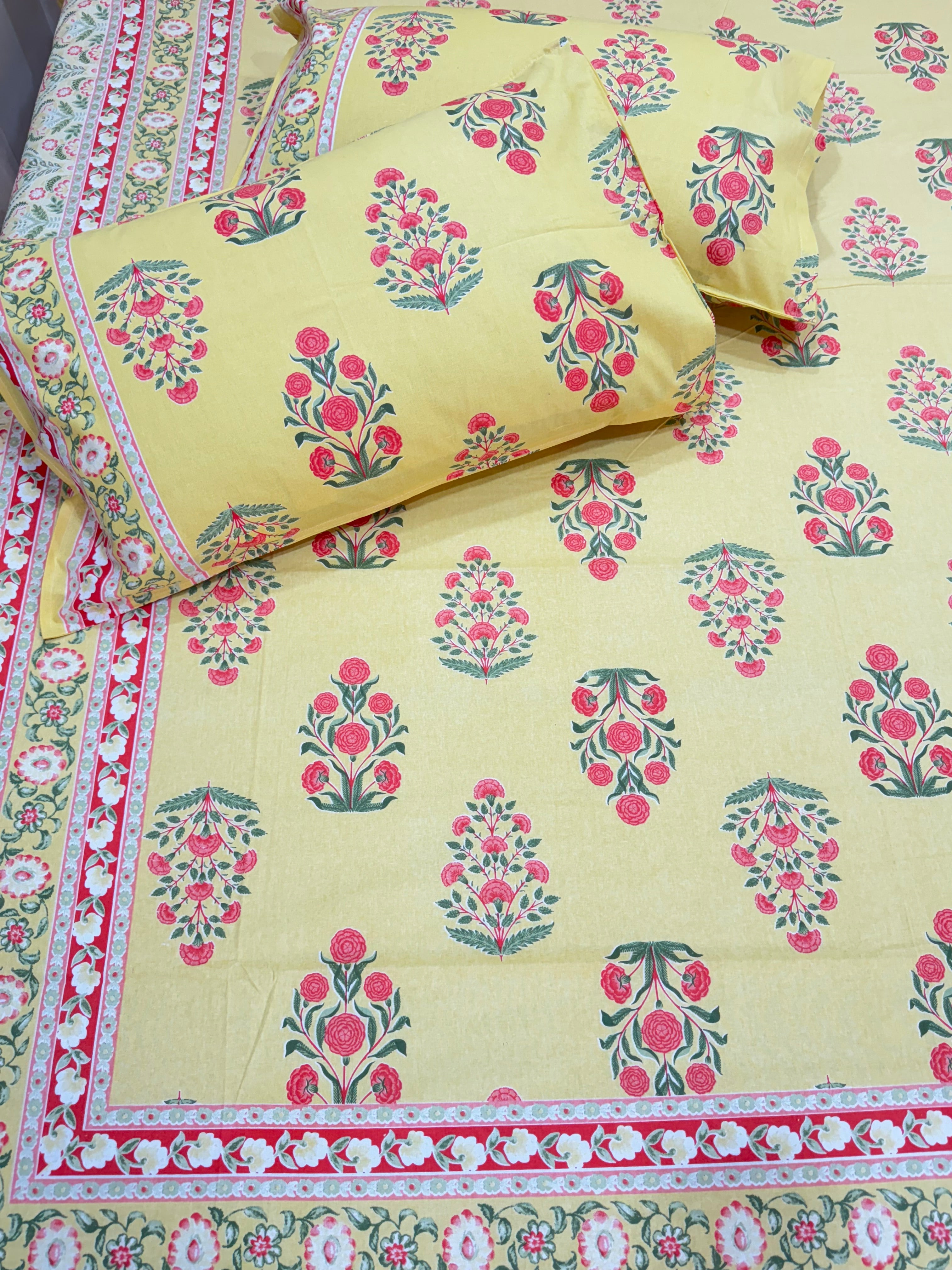 RIWAYAAT BEDSHEET WITH TWO REVERSIBLE PILLOW COVERS
